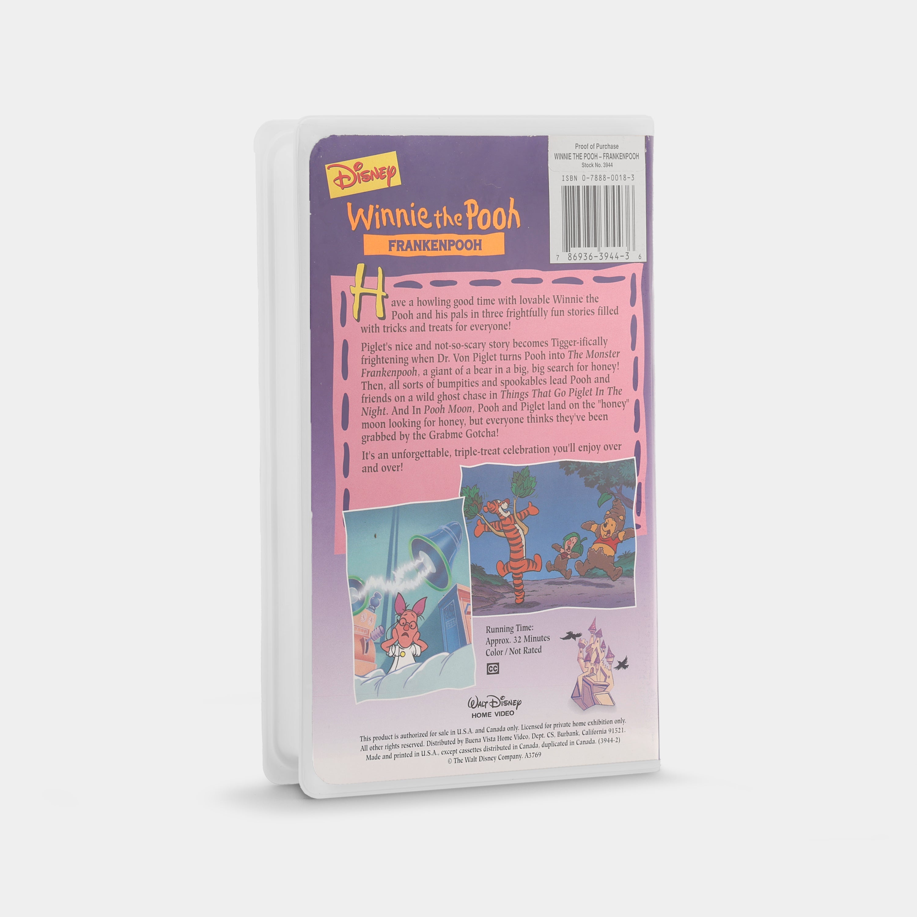 Winnie the Pooh: Frankenpooh VHS Tape