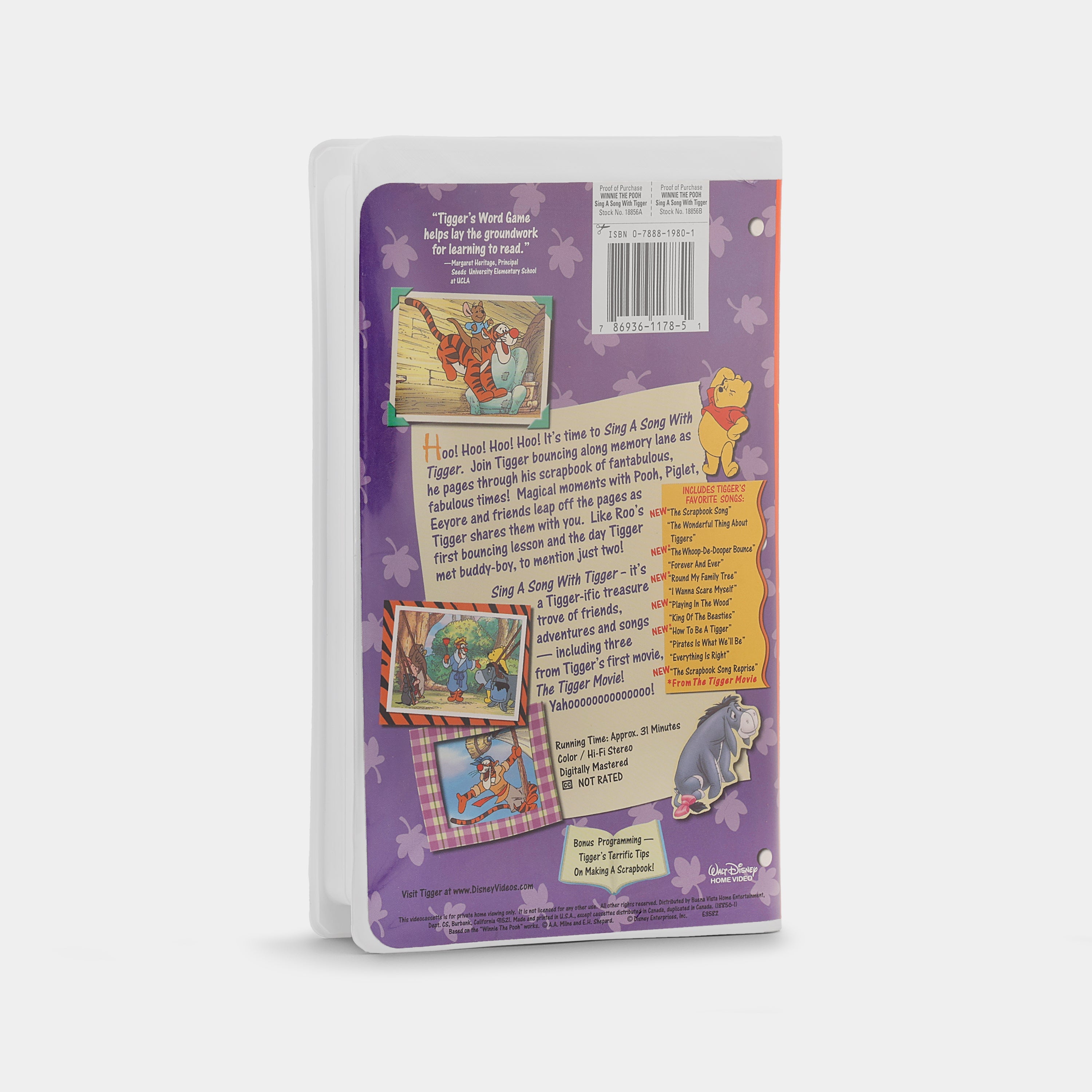 Winnie the Pooh: Sing a Song with Tigger VHS Tape