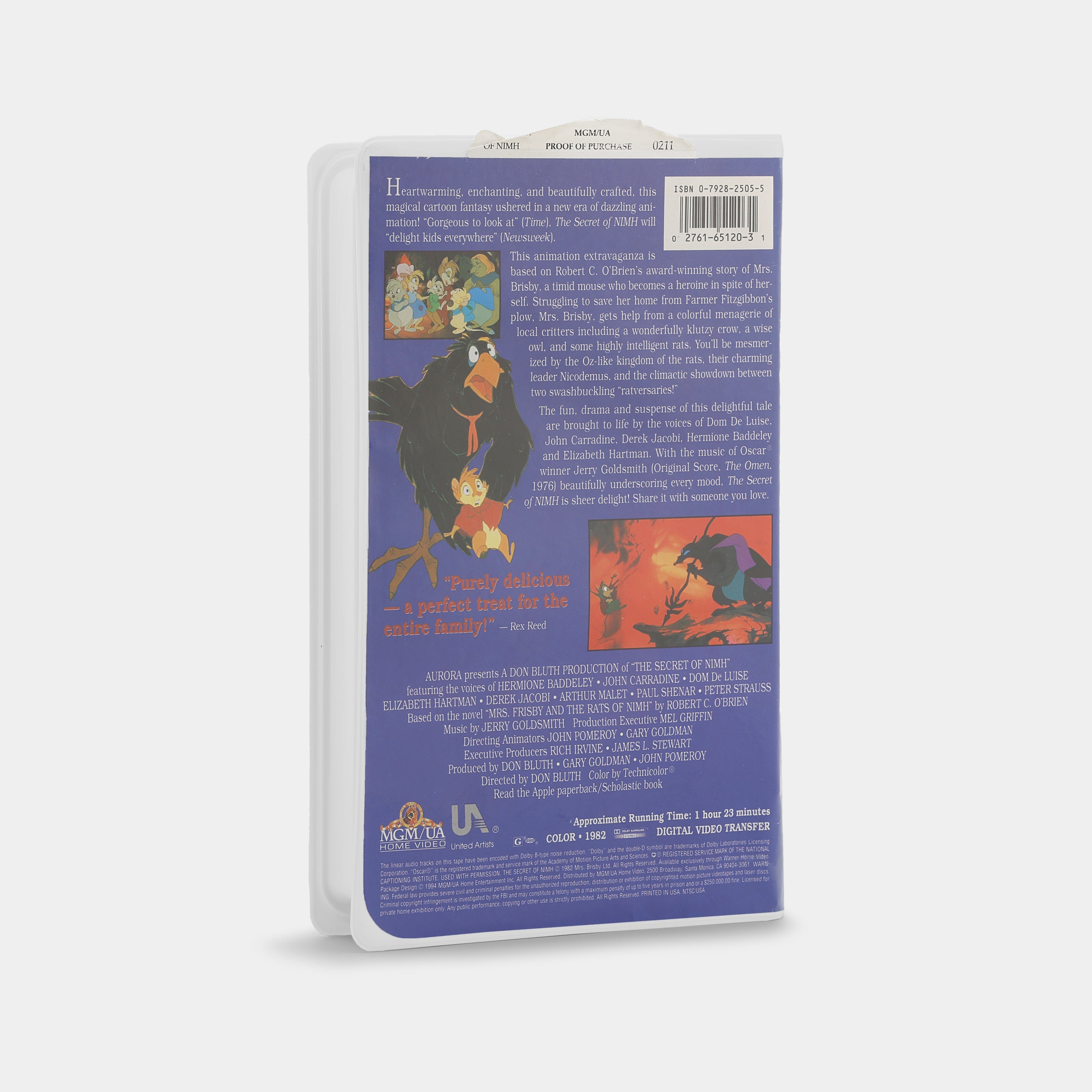 The Secret of NIMH VHS Tape