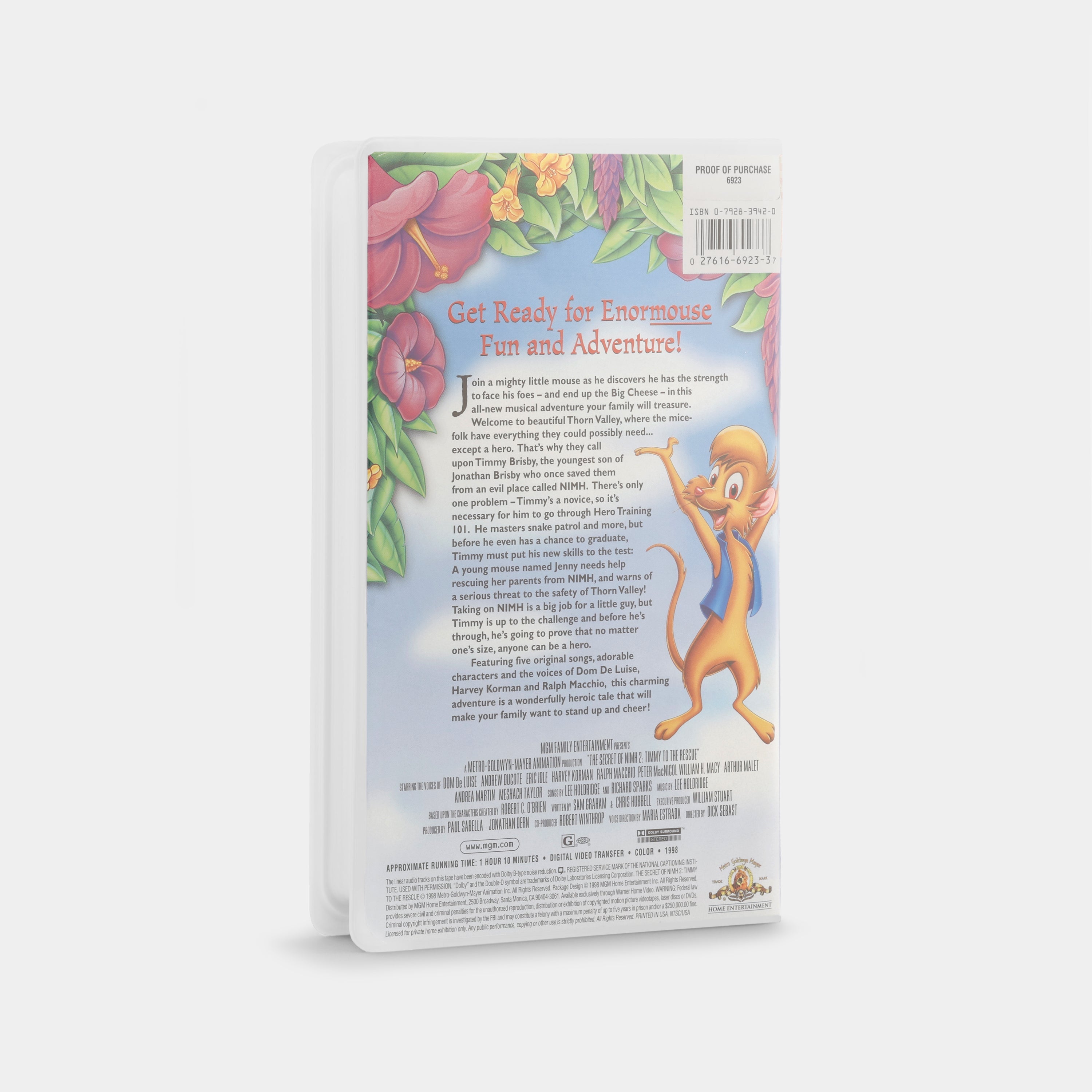 The Secret of NIMH 2: Timmy to the Rescue VHS Tape