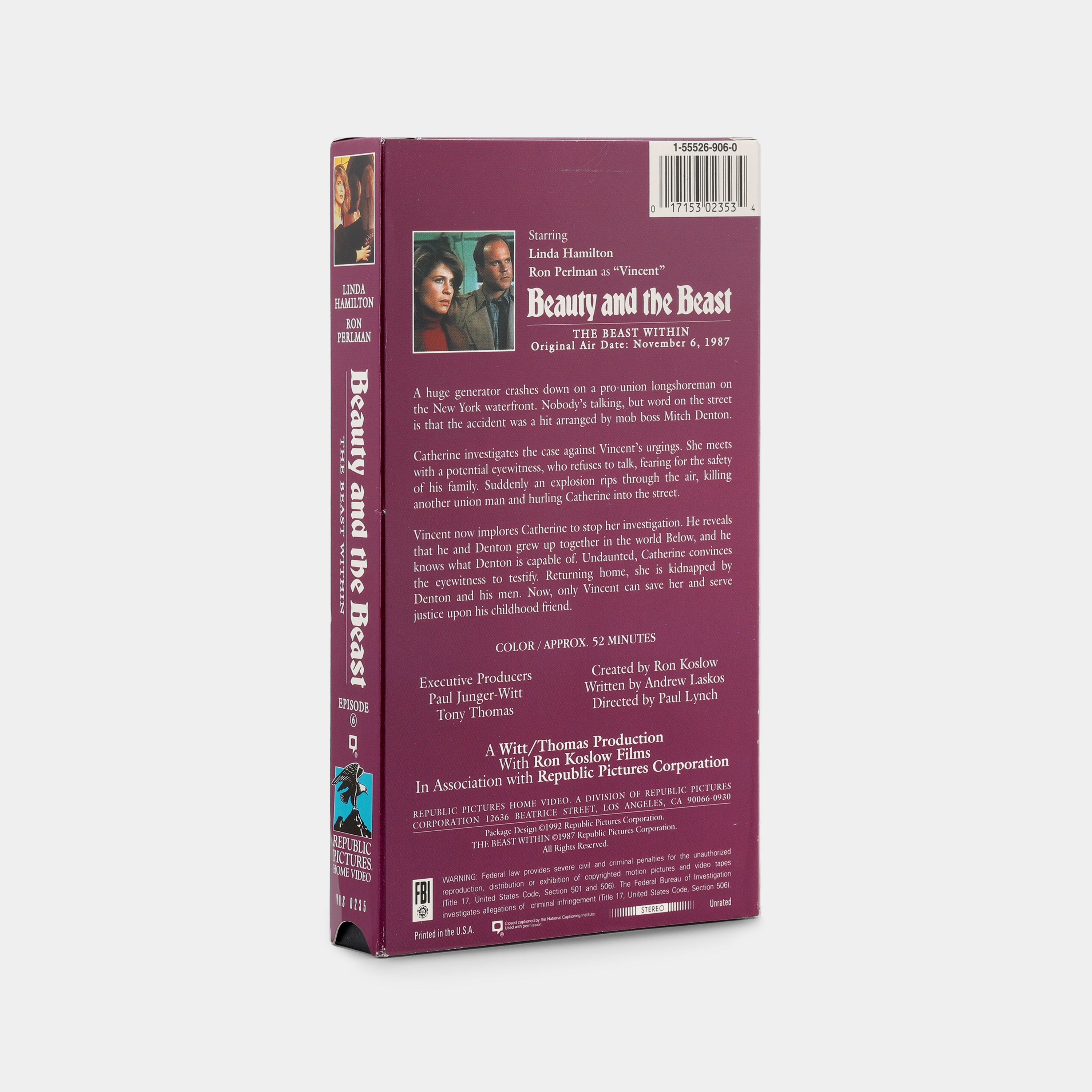 Beauty and the Beast: “The Beast Within” VHS Tape