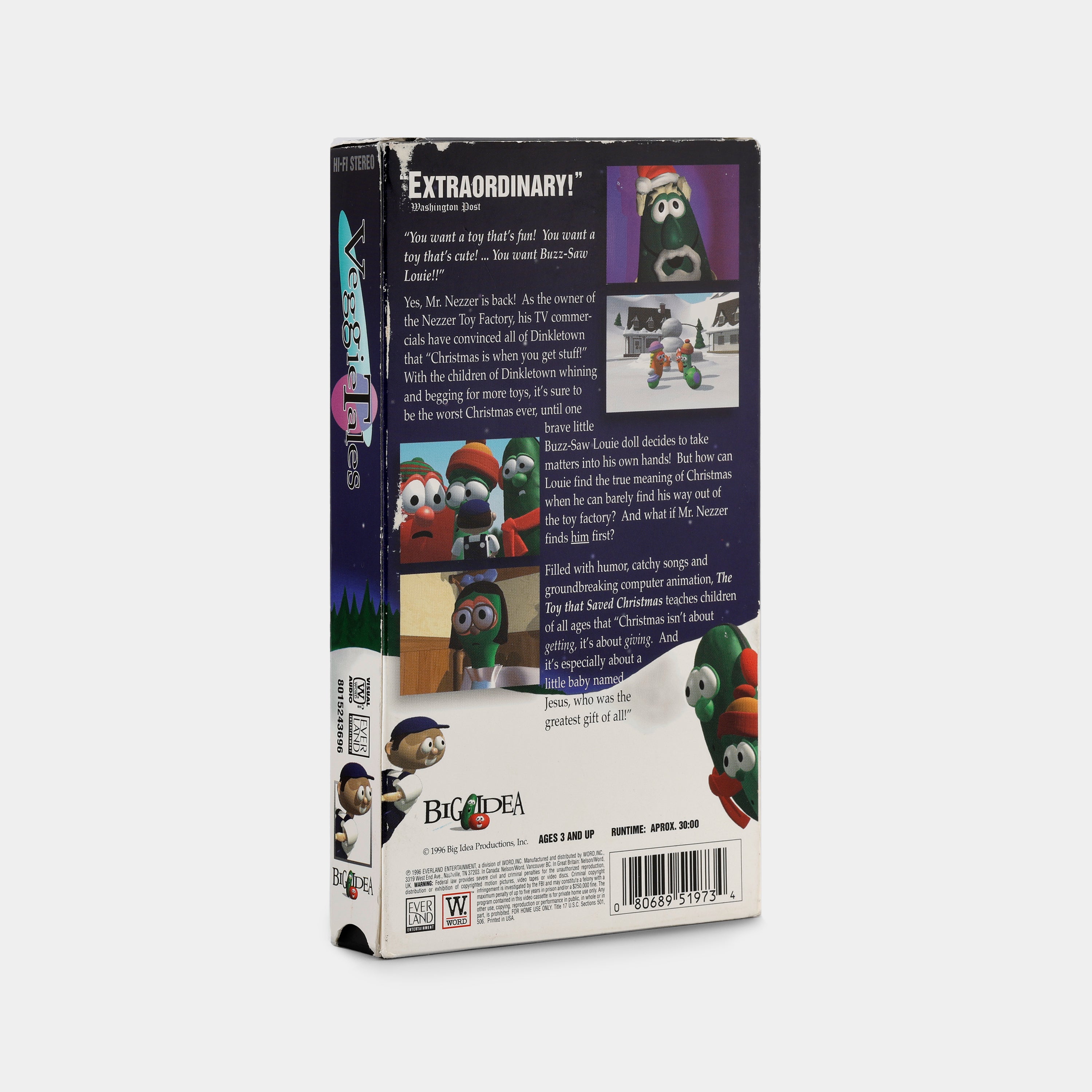 VeggieTales: The Toy That Saved Christmas VHS Tape