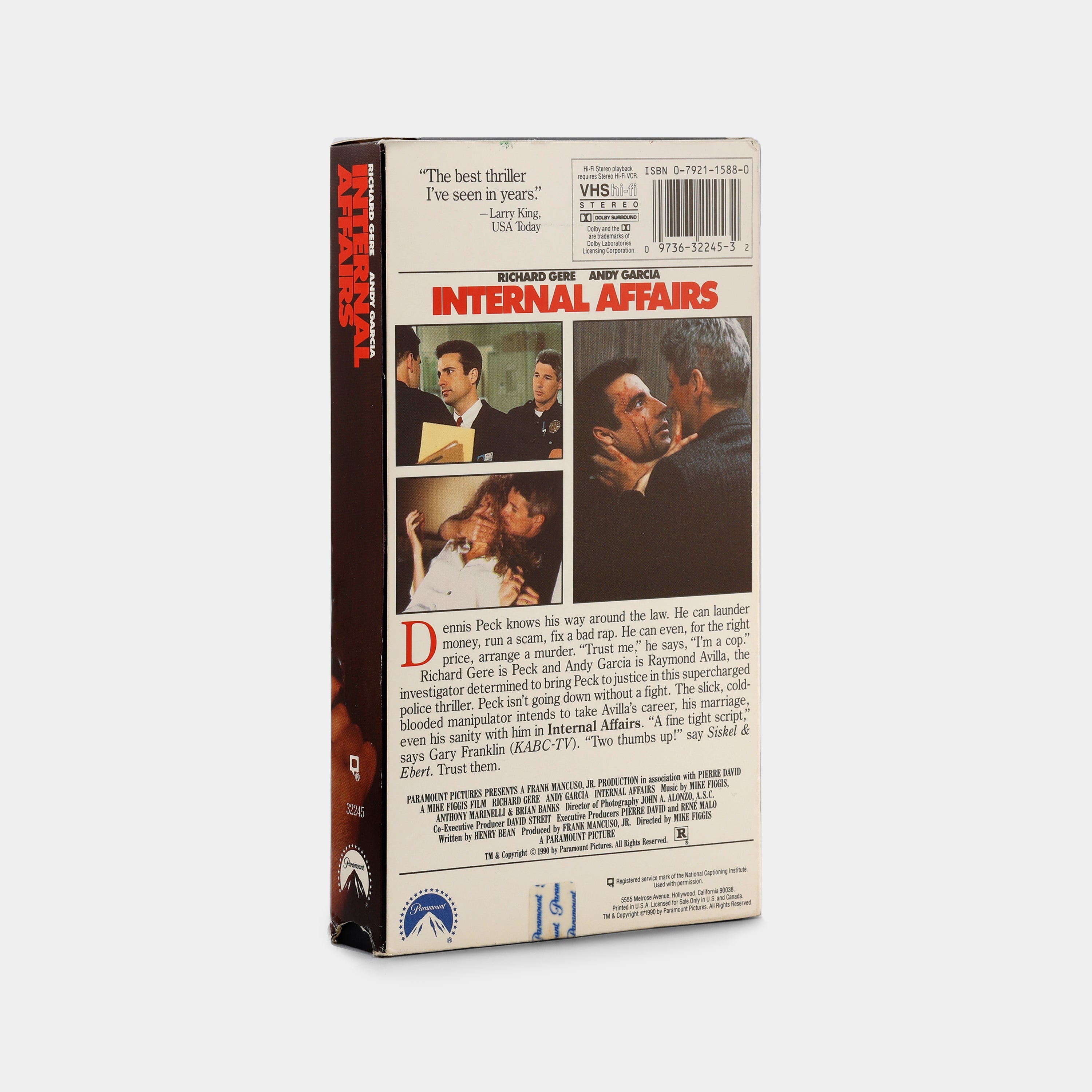 Internal Affairs VHS Tape