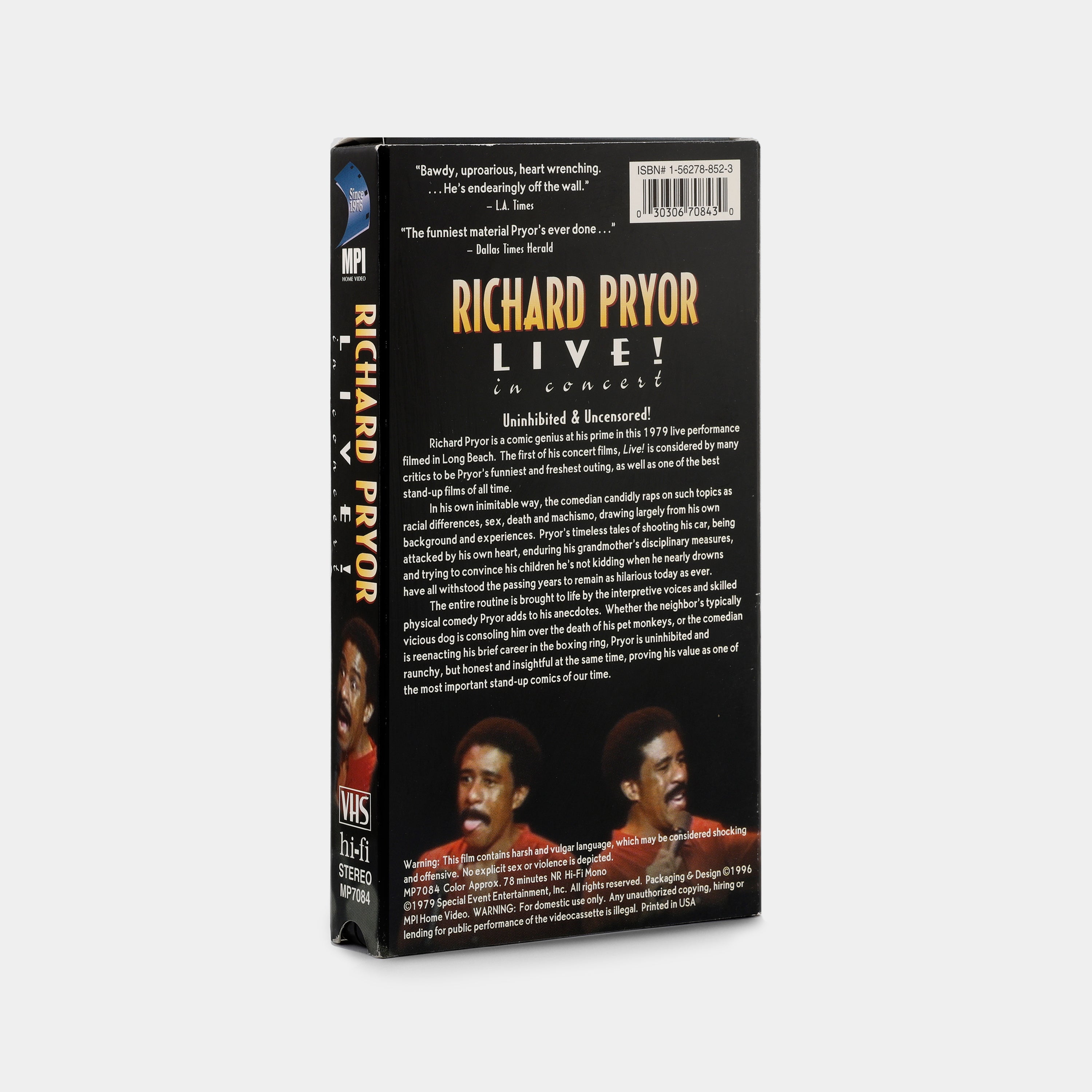 Richard Pryor: Live in Concert VHS Tape