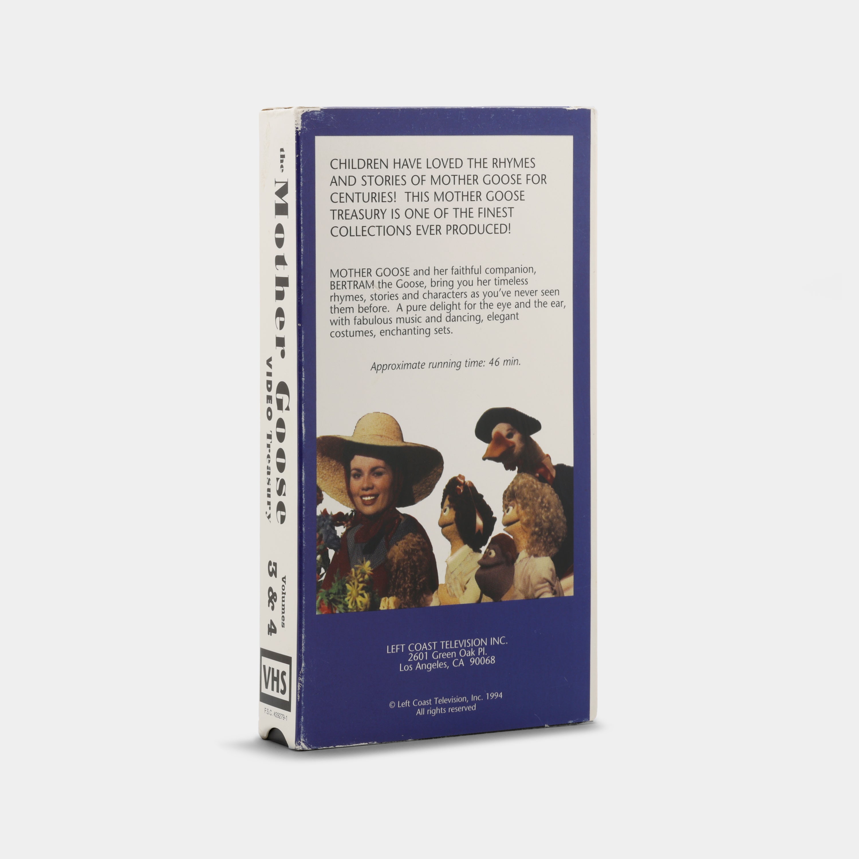 Mother Goose Video Treasury Volumes 3 & 4 VHS Tape