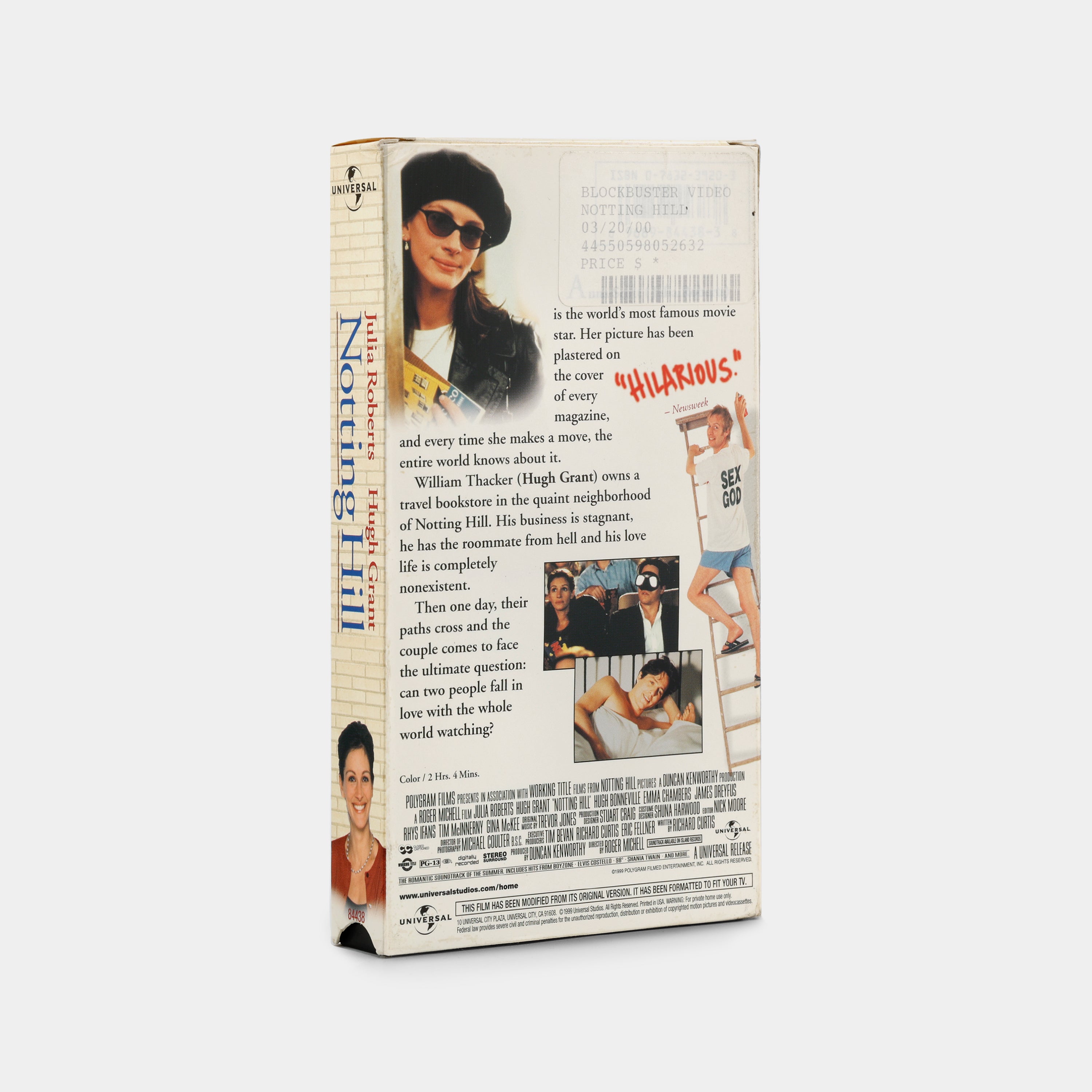 Notting Hill VHS Tape