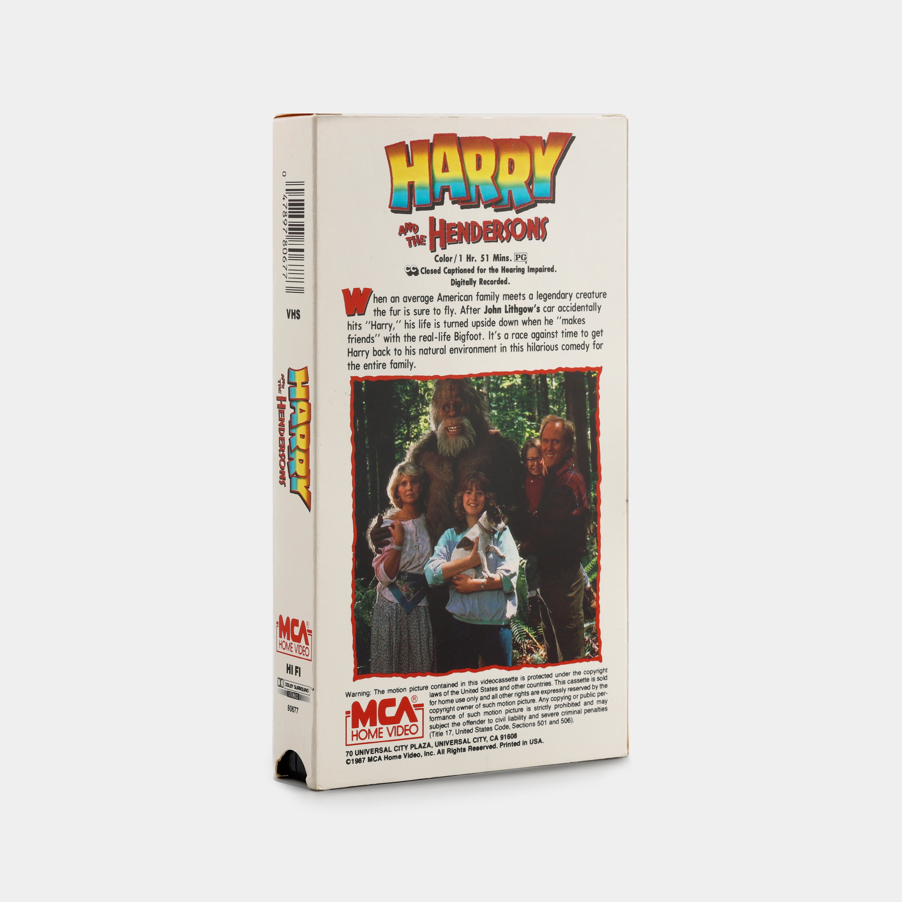 Harry and the Hendersons VHS Tape
