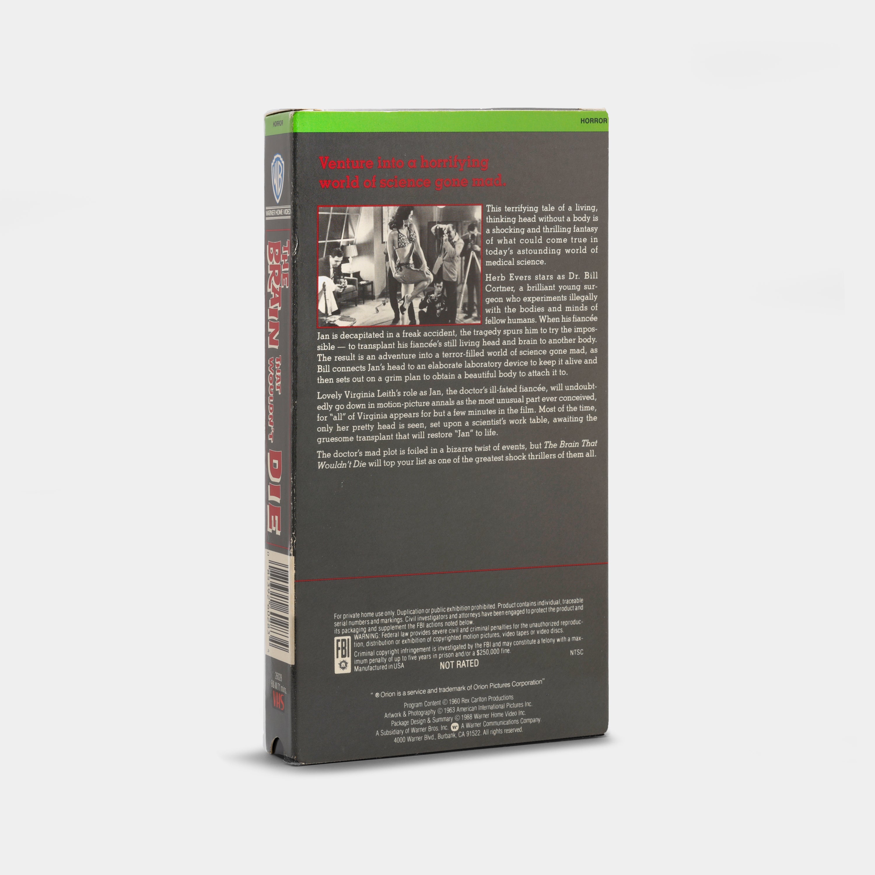 The Brain That Wouldn't Die VHS Tape