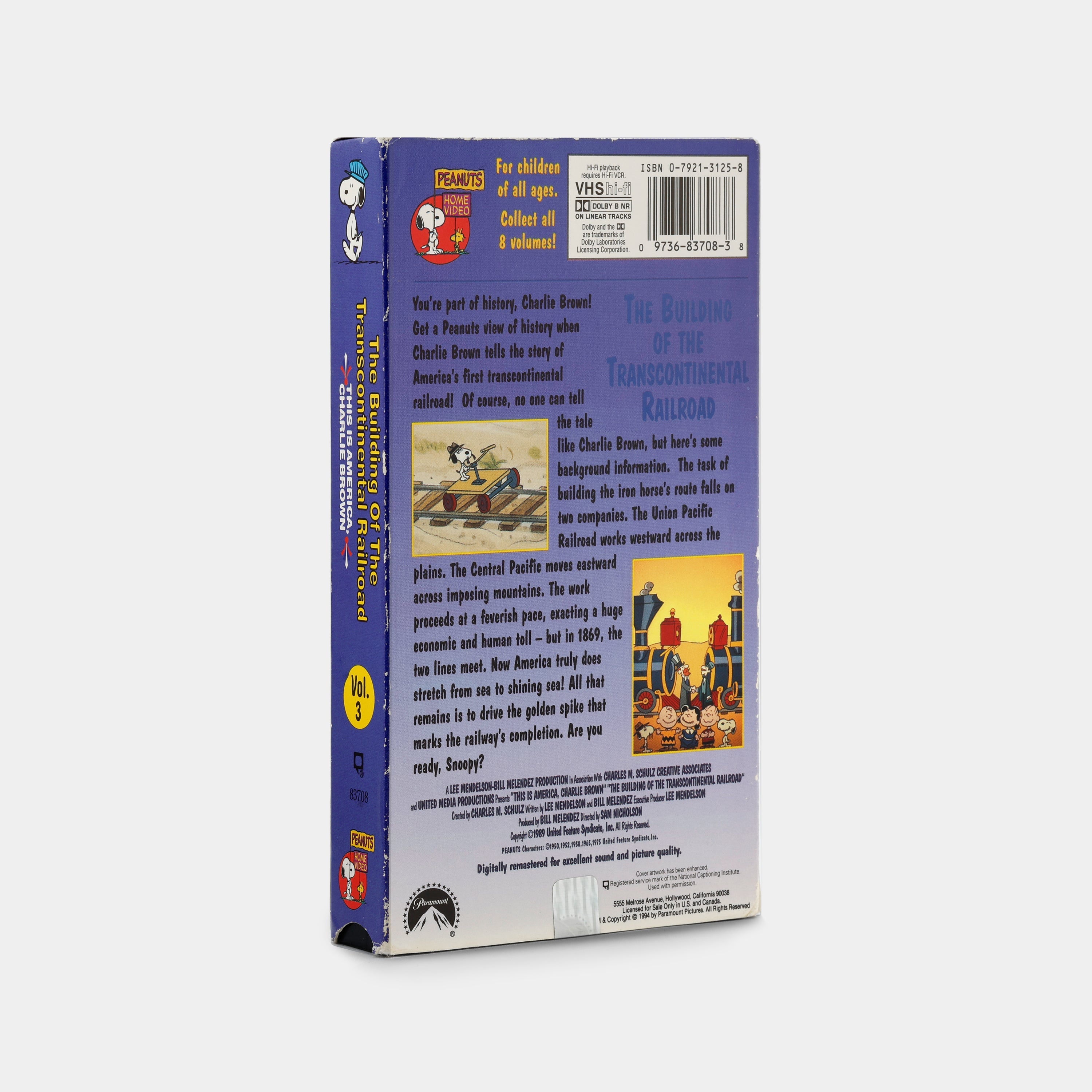 This Is America, Charlie Brown: “The Building of the Transcontinental Railroad” VHS Tape