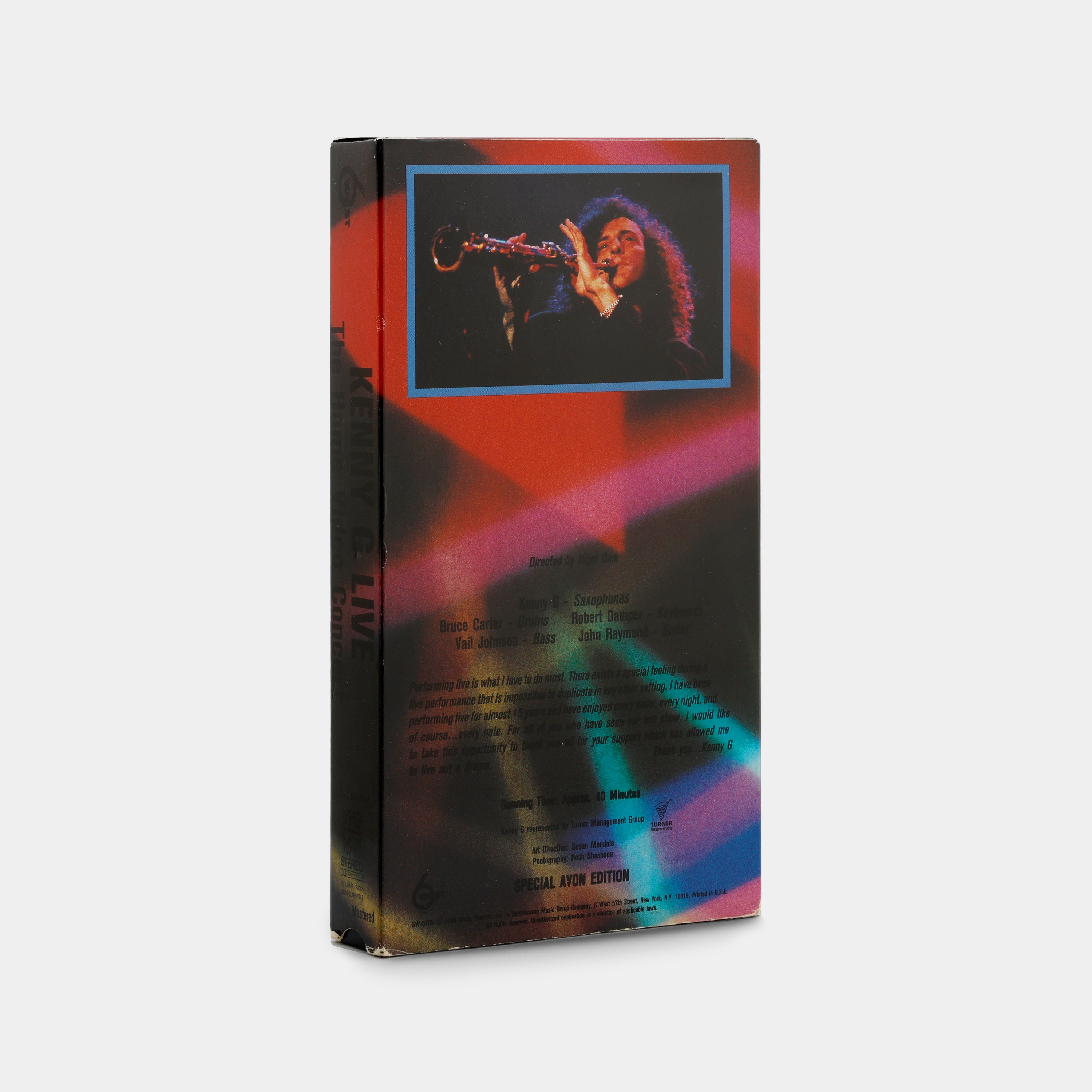 Kenny G Live (Special Edited Version) VHS Tape