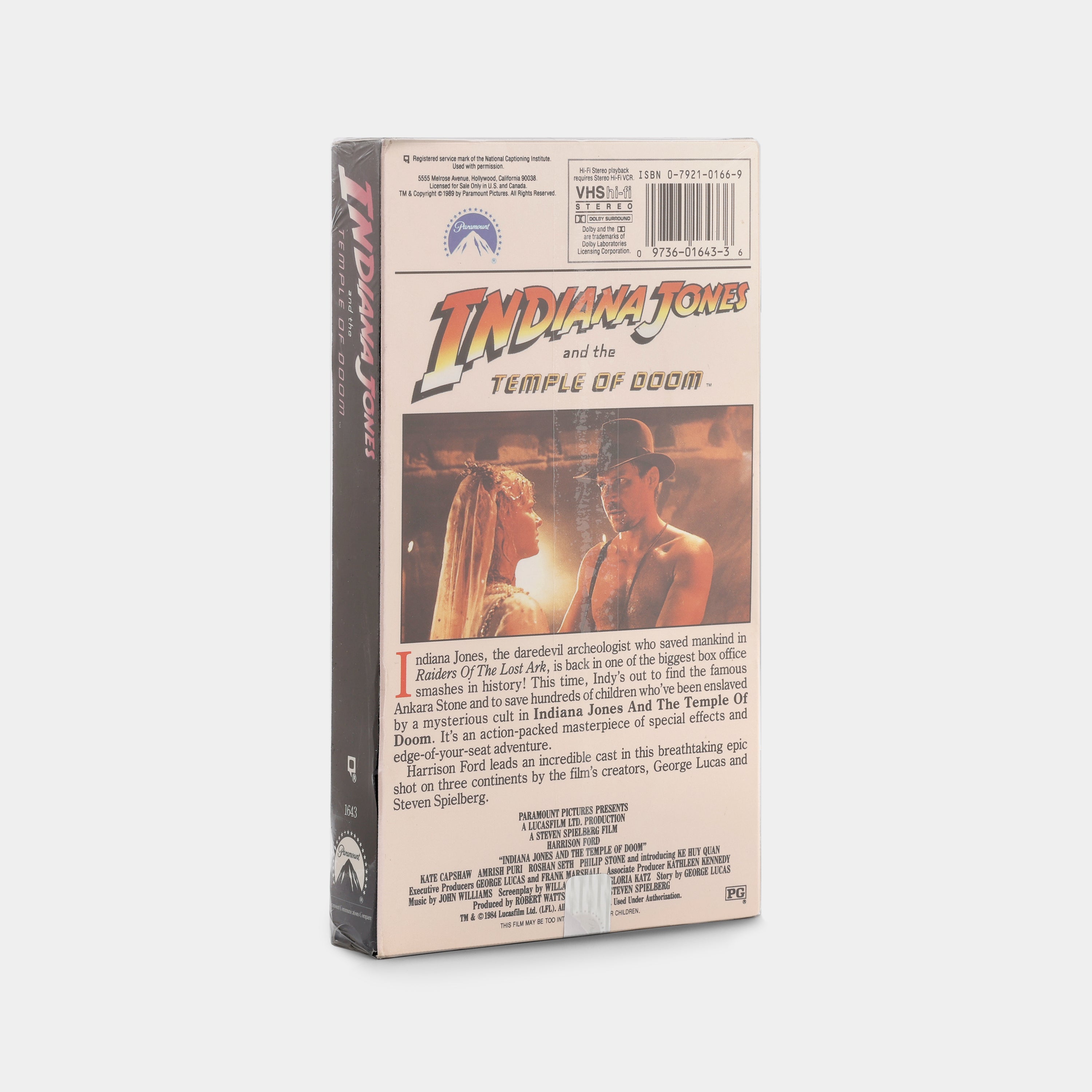 Indiana Jones and the Temple of Doom (Sealed) VHS Tape