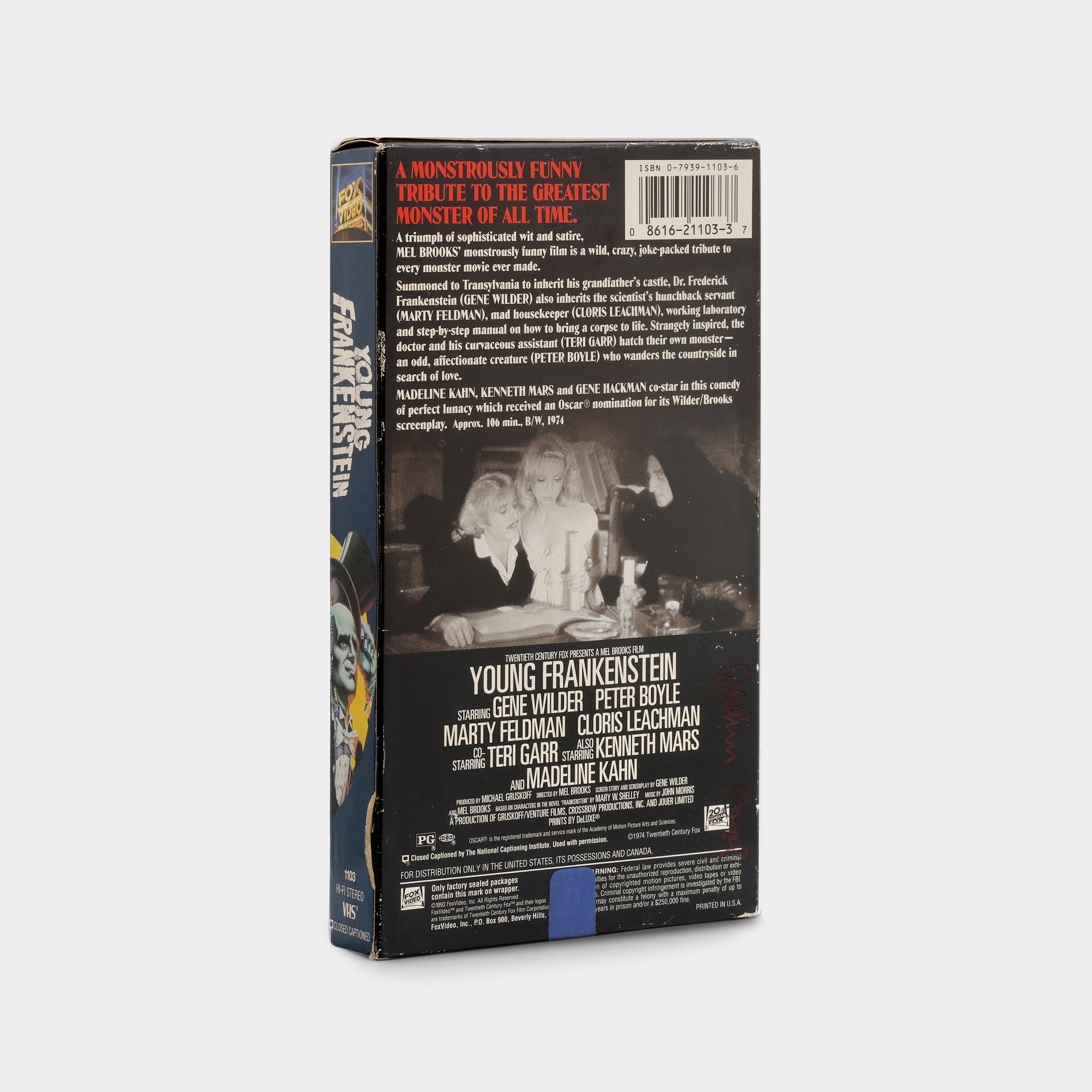 Young Frankenstein VHS Tape