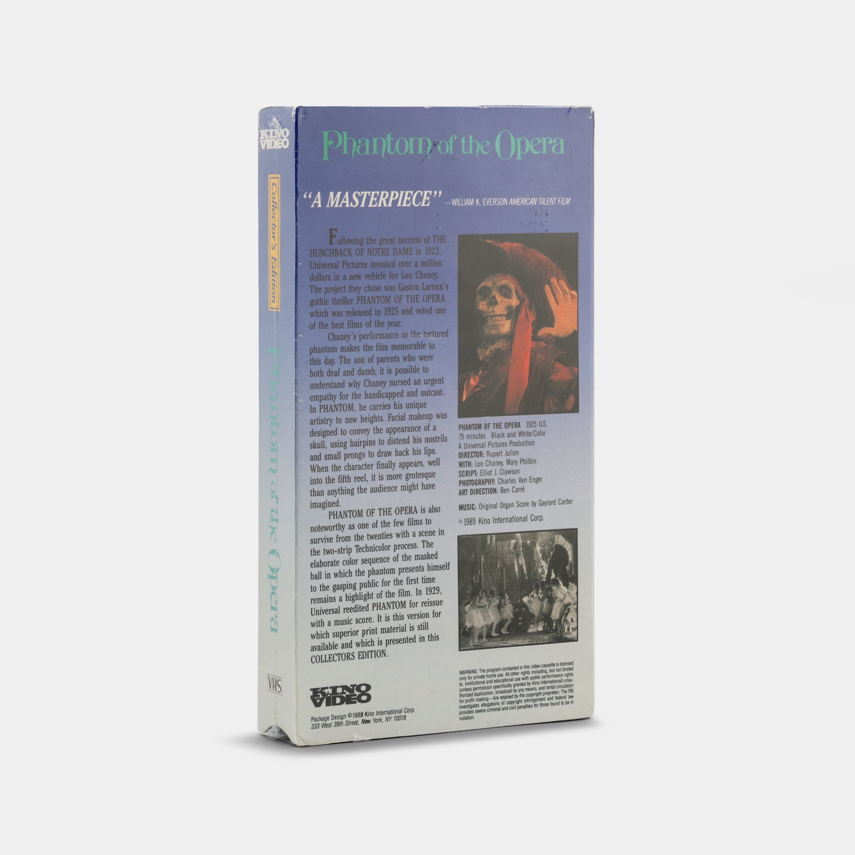 The Phantom of the Opera (Sealed) VHS Tape