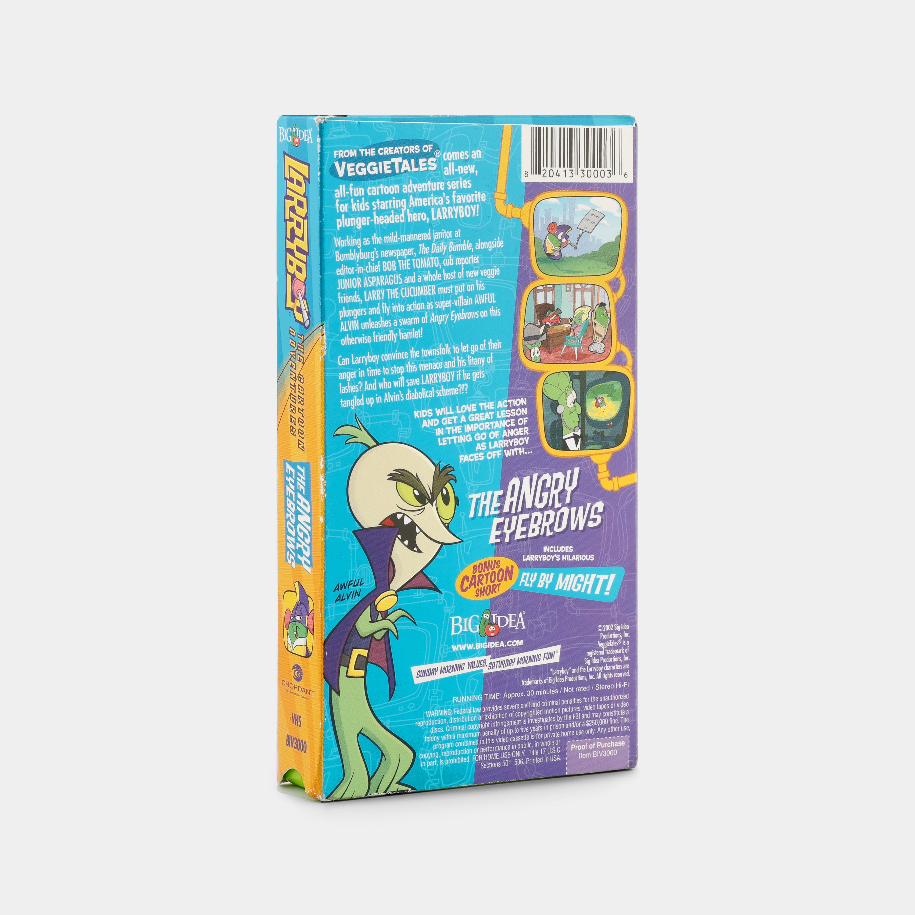 LarryBoy: The Cartoon Adventures – The Angry Eyebrows VHS Tape