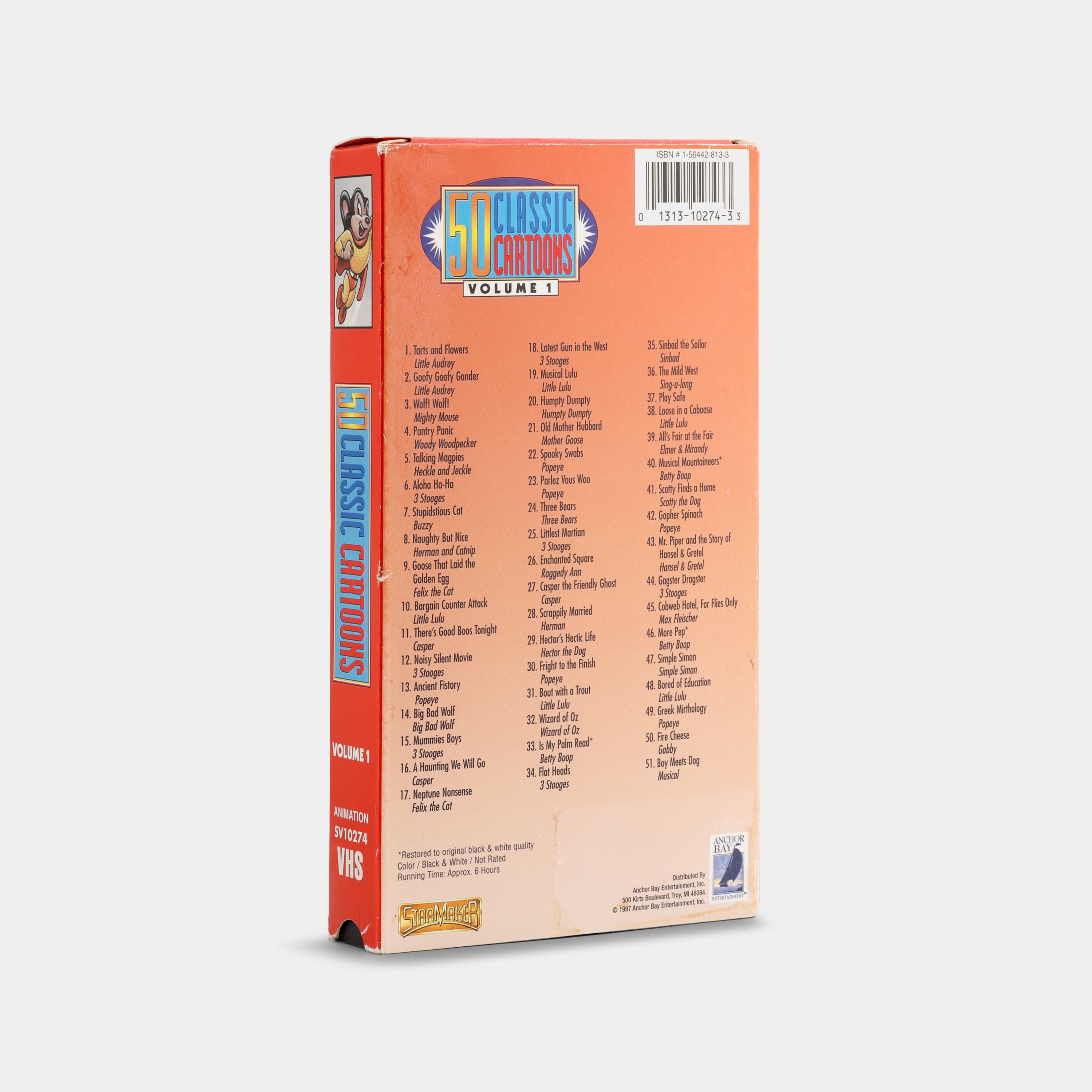 50 Classic Cartoons: Volume One VHS Tape