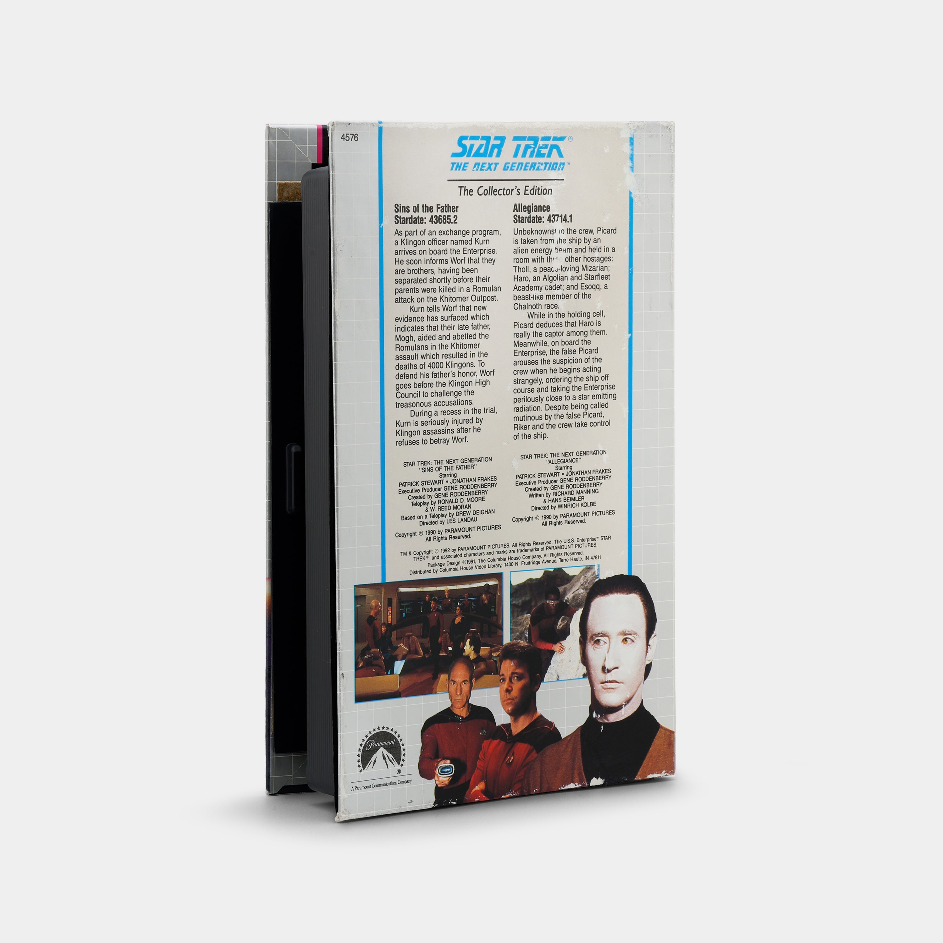 Star Trek The Next Generation: Sins of the Father / Allegiance VHS Tape