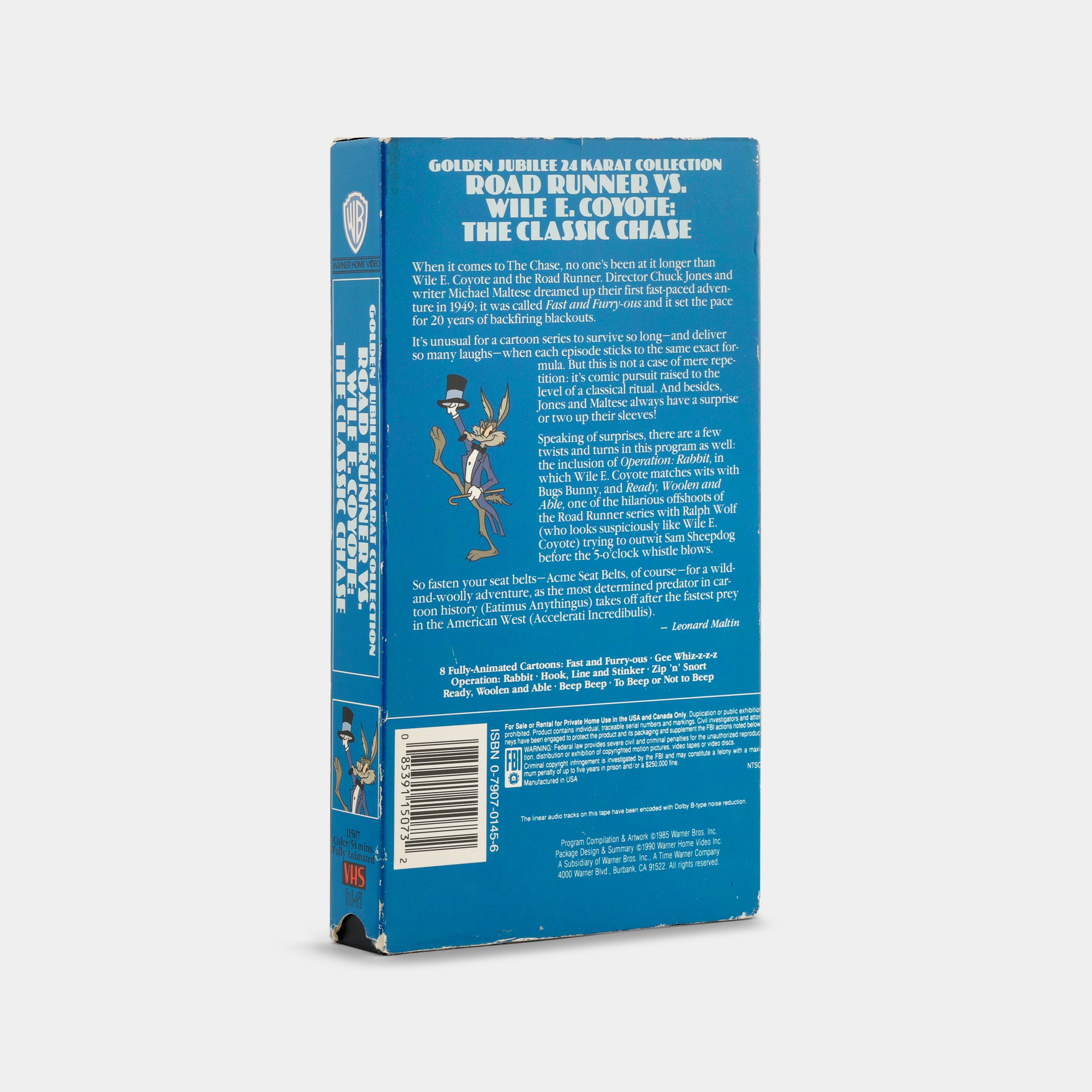 Warner Bros Cartoons Golden Jubilee 24 Karat Collection: Road Runner vs Wile E. Coyote VHS Tape