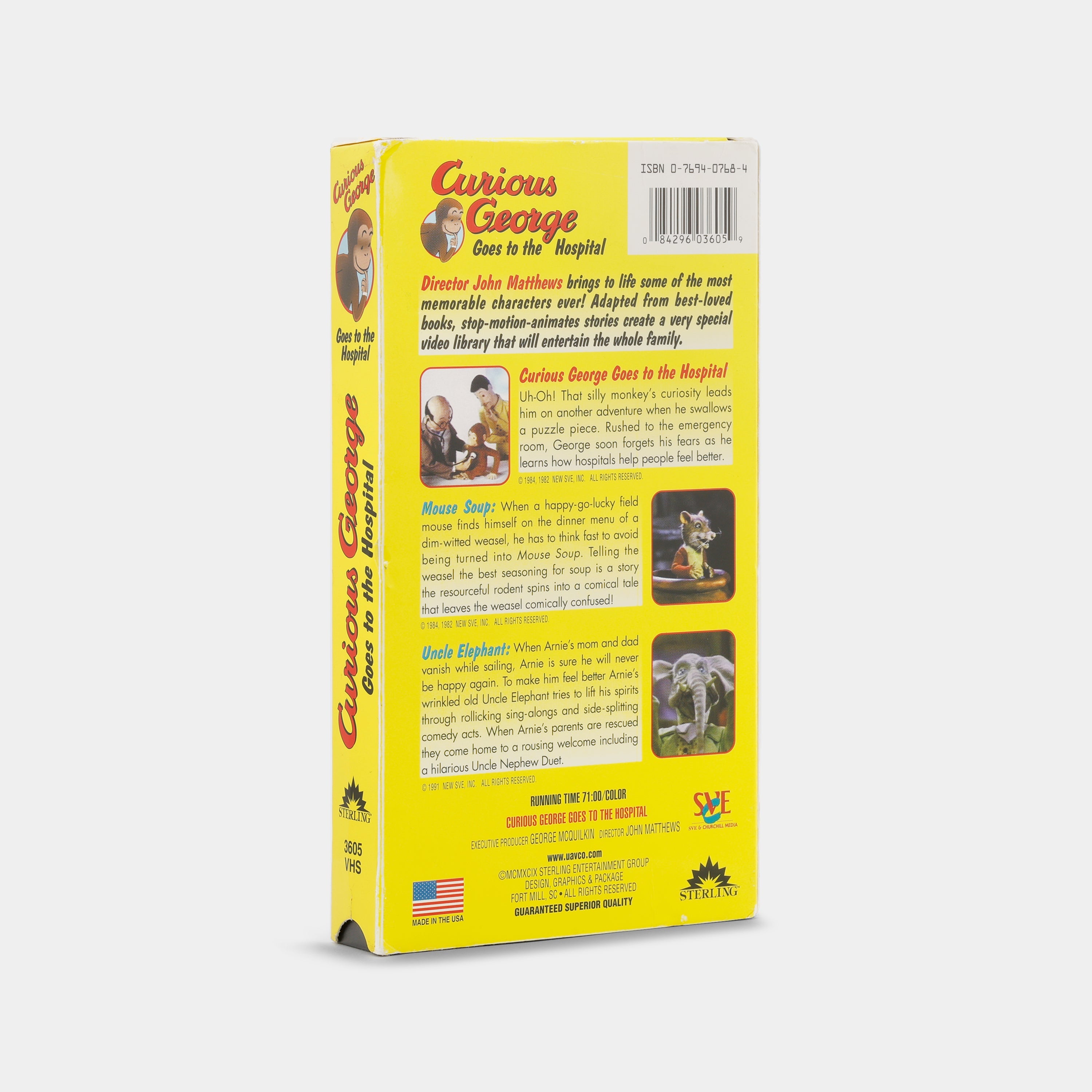 Curious George Goes to the Hospital VHS Tape