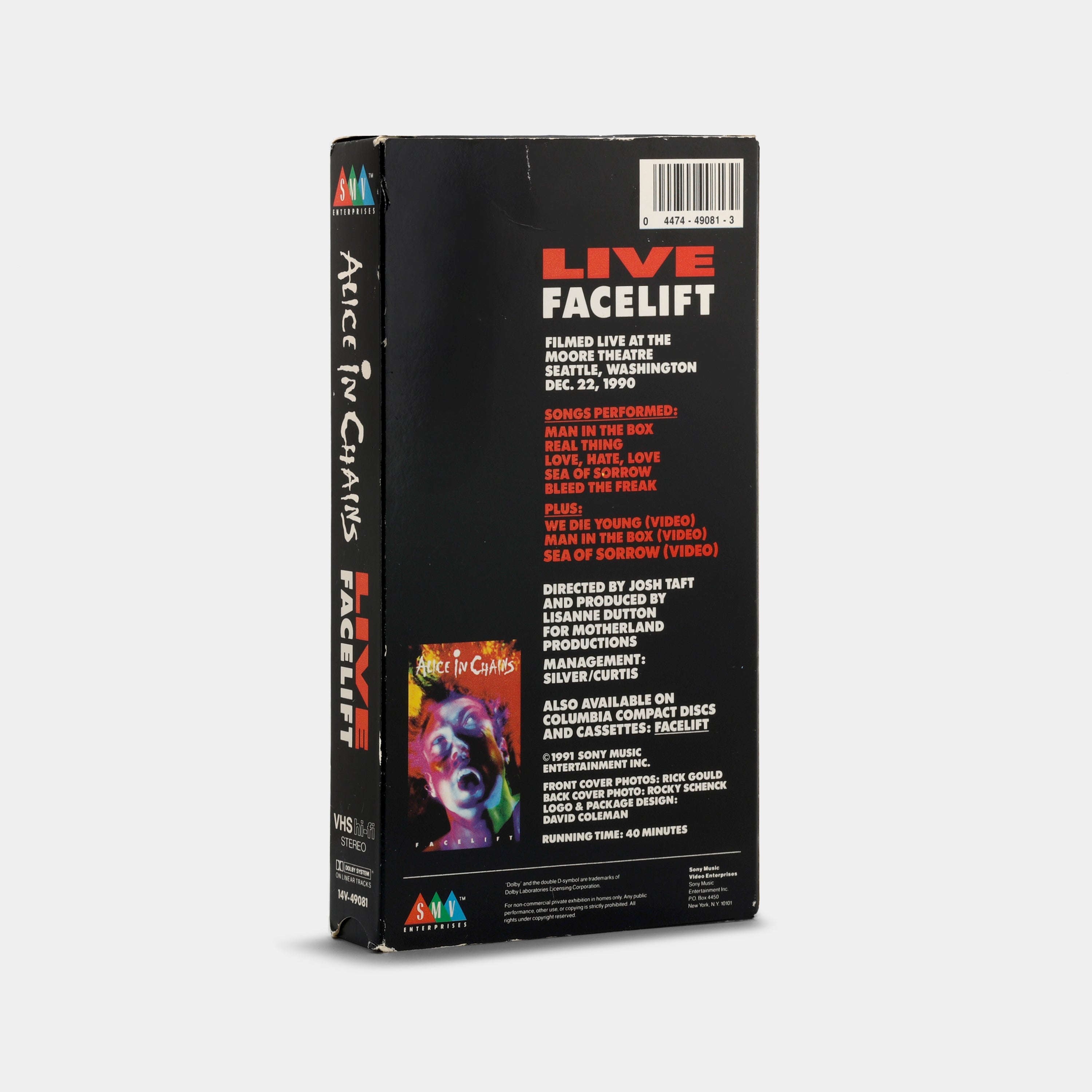 Alice in Chains: Live Facelift VHS Tape