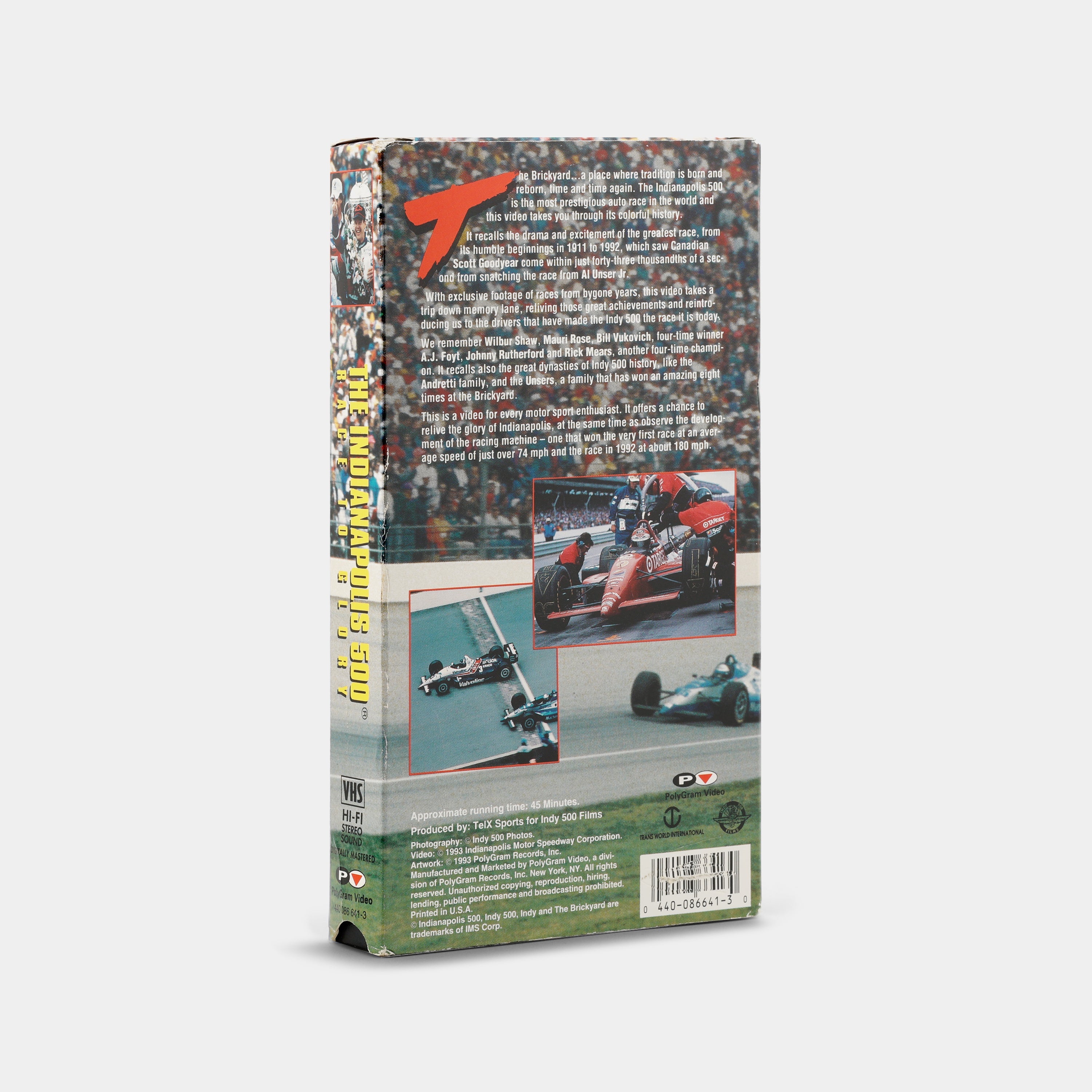 The Indianapolis 500: Race to Glory VHS Tape