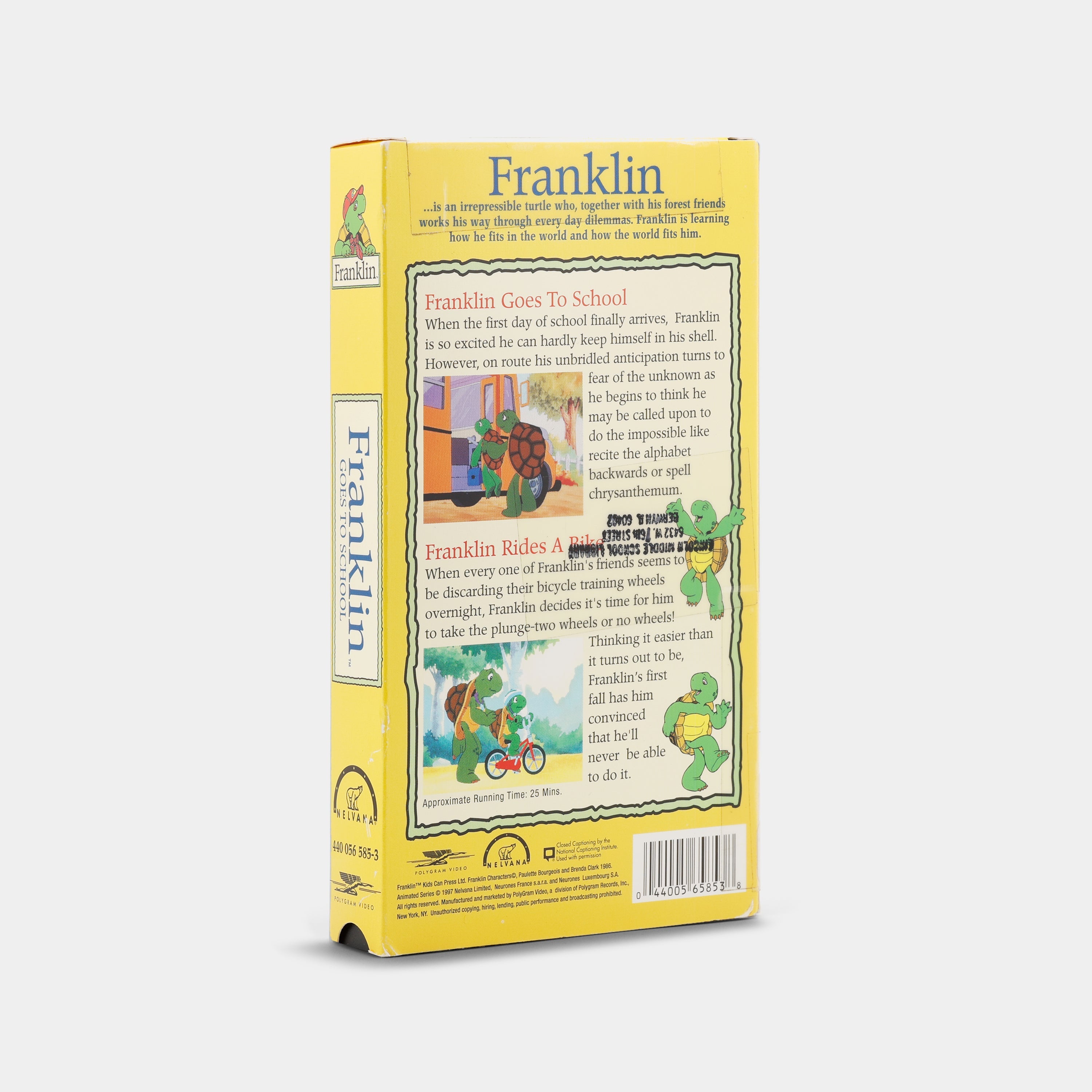 Franklin Goes To School VHS Tape