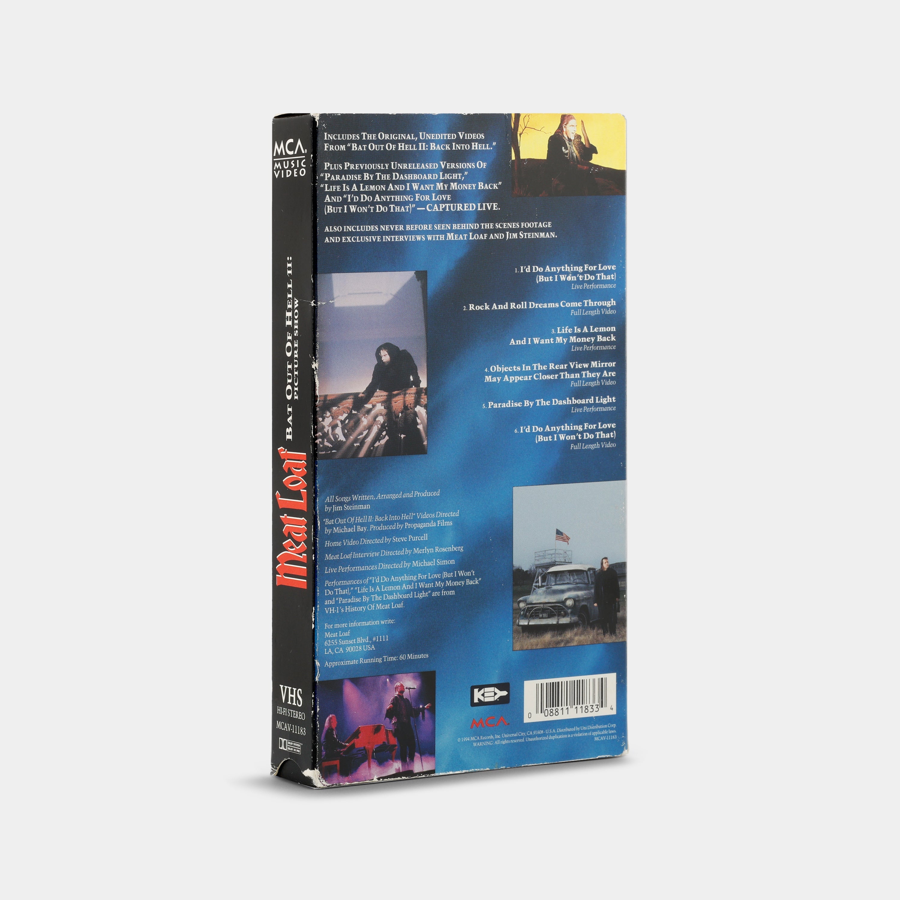 Meat Loaf: Bat Out of Hell II - Picture Show VHS Tape