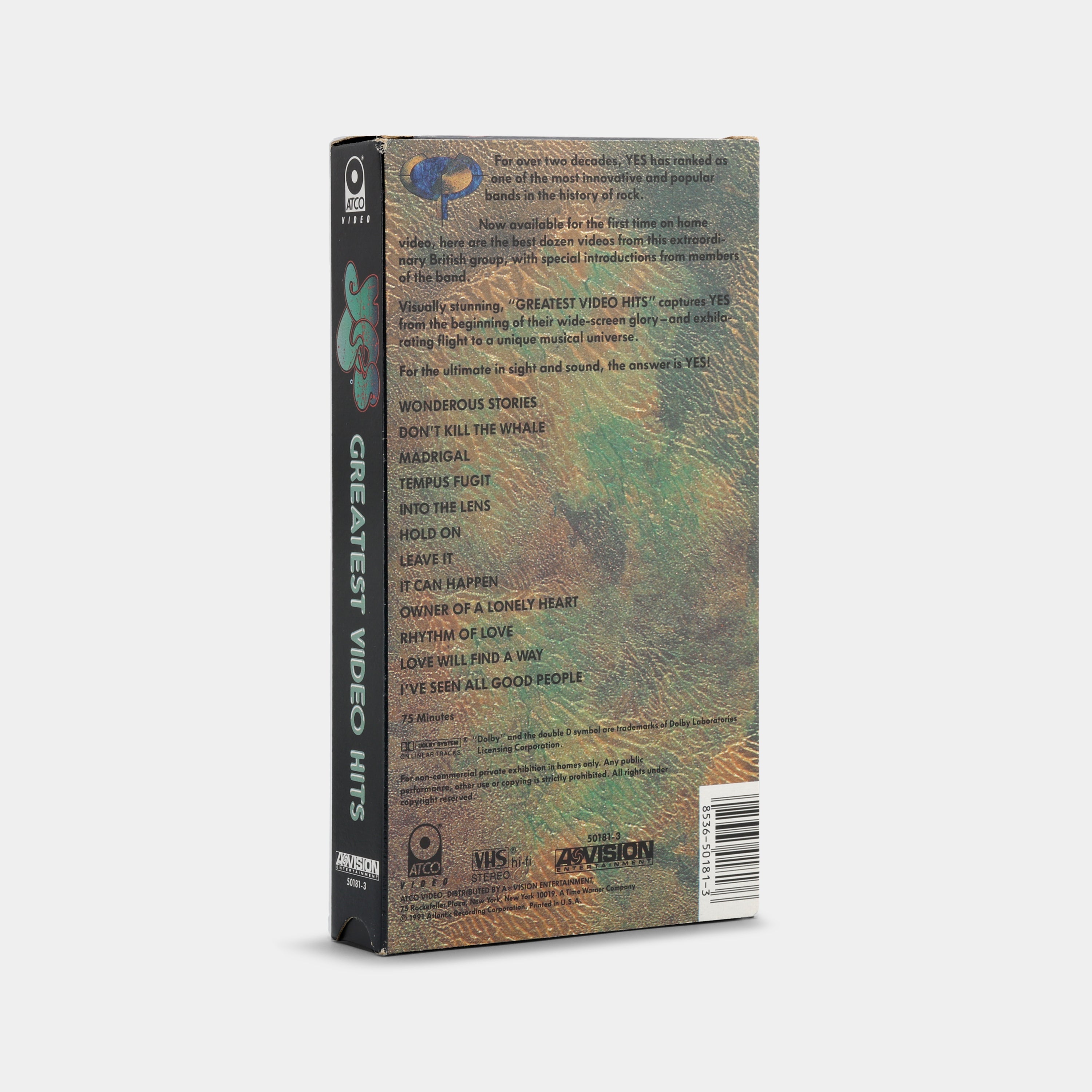 Yes: Greatest Video Hits VHS Tape