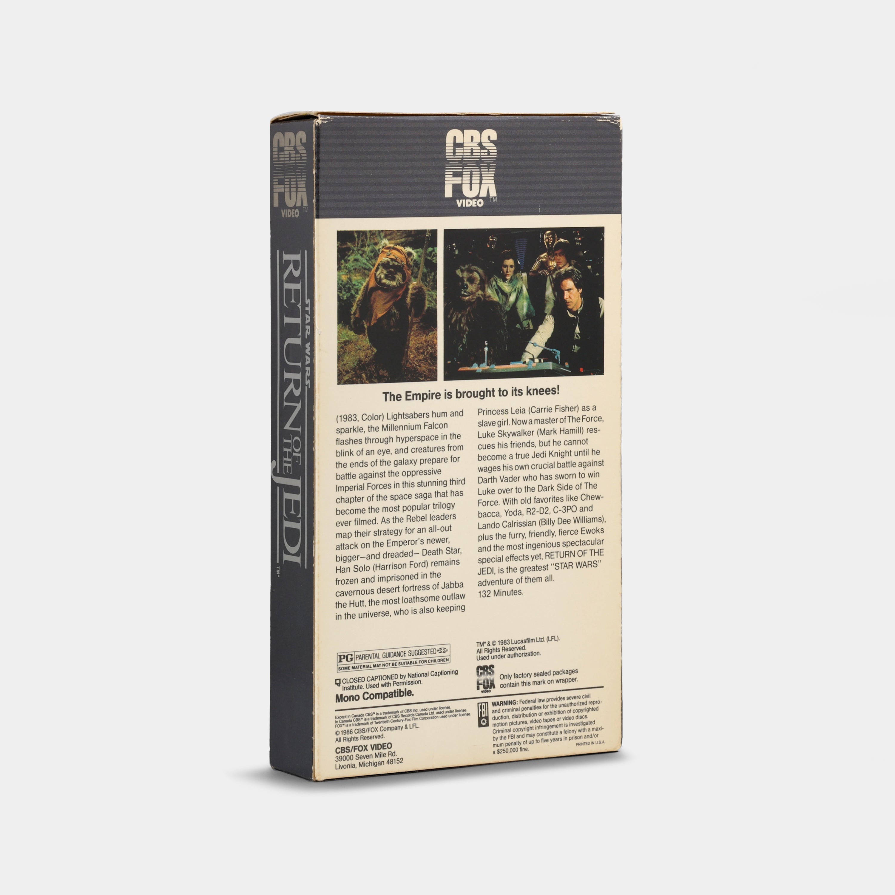 Star Wars: Episode VI - Return of the Jedi (CBS / FOX Video) VHS Tape