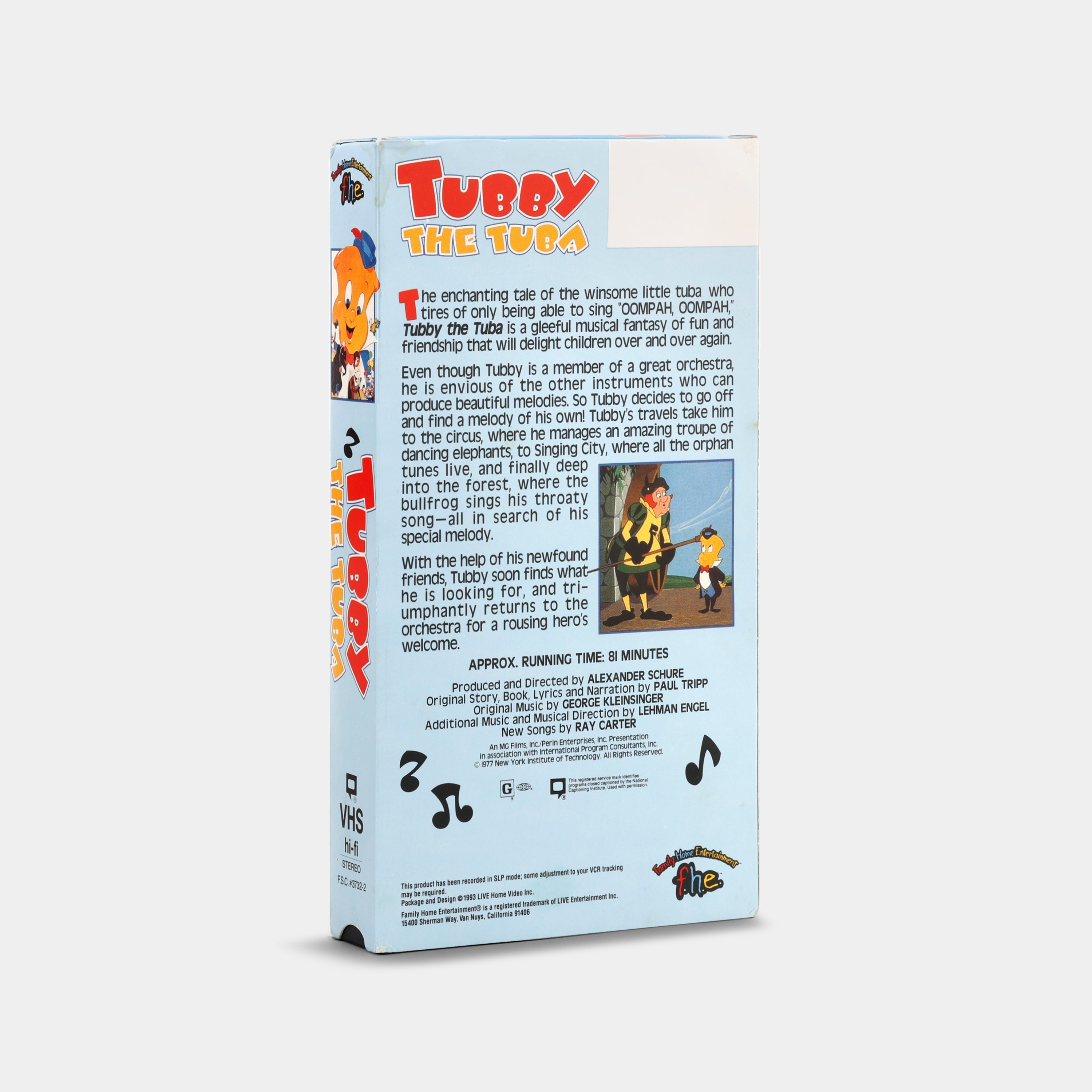 Tubby the Tuba VHS Tape