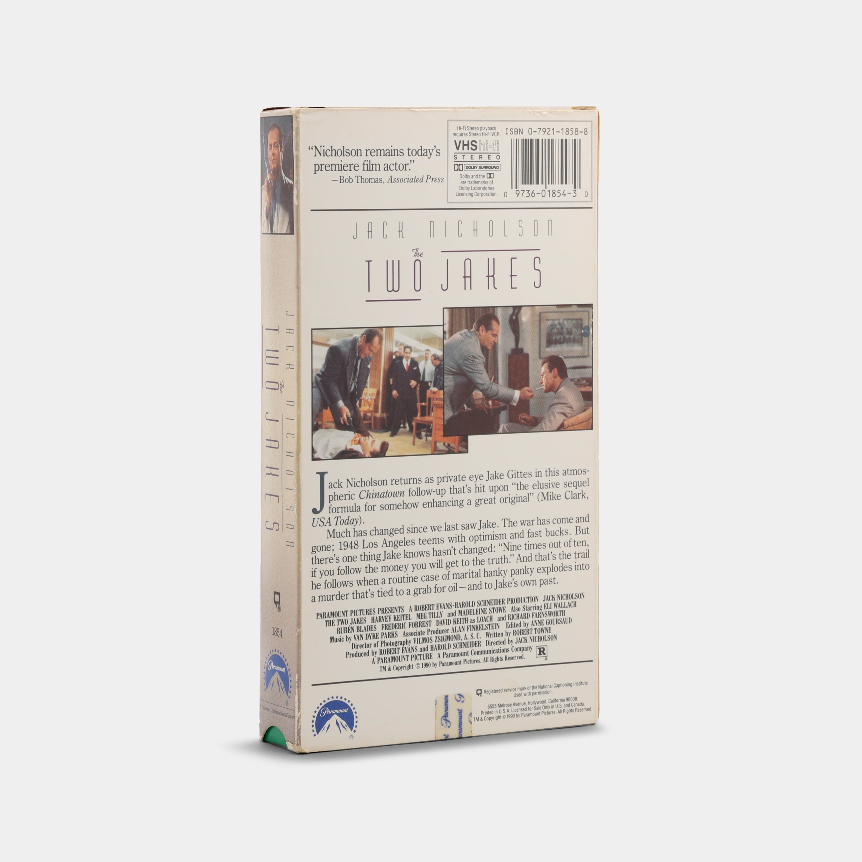 The Two Jakes VHS Tape
