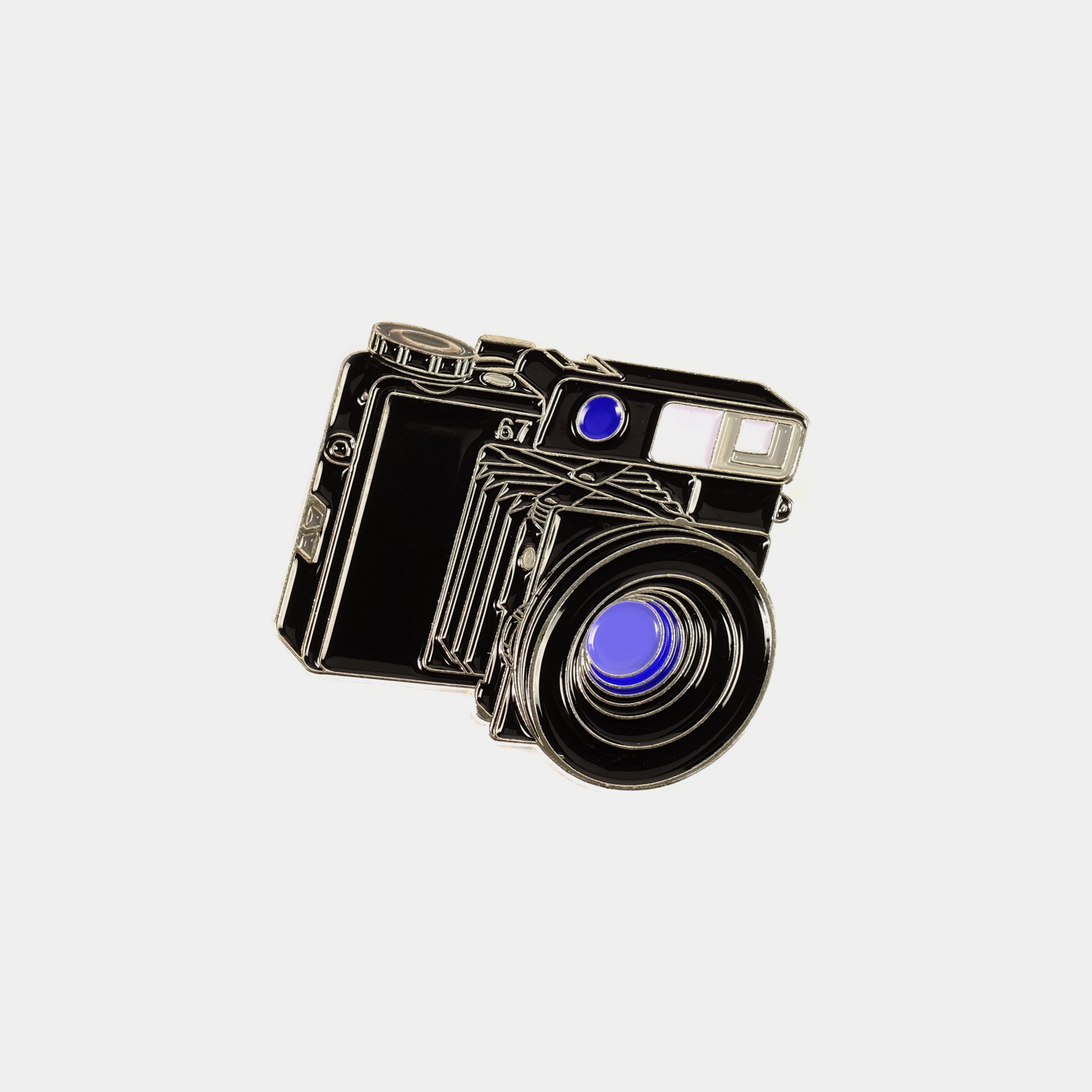 Medium Format Plaubel Makina 67 Camera Enamel Pin