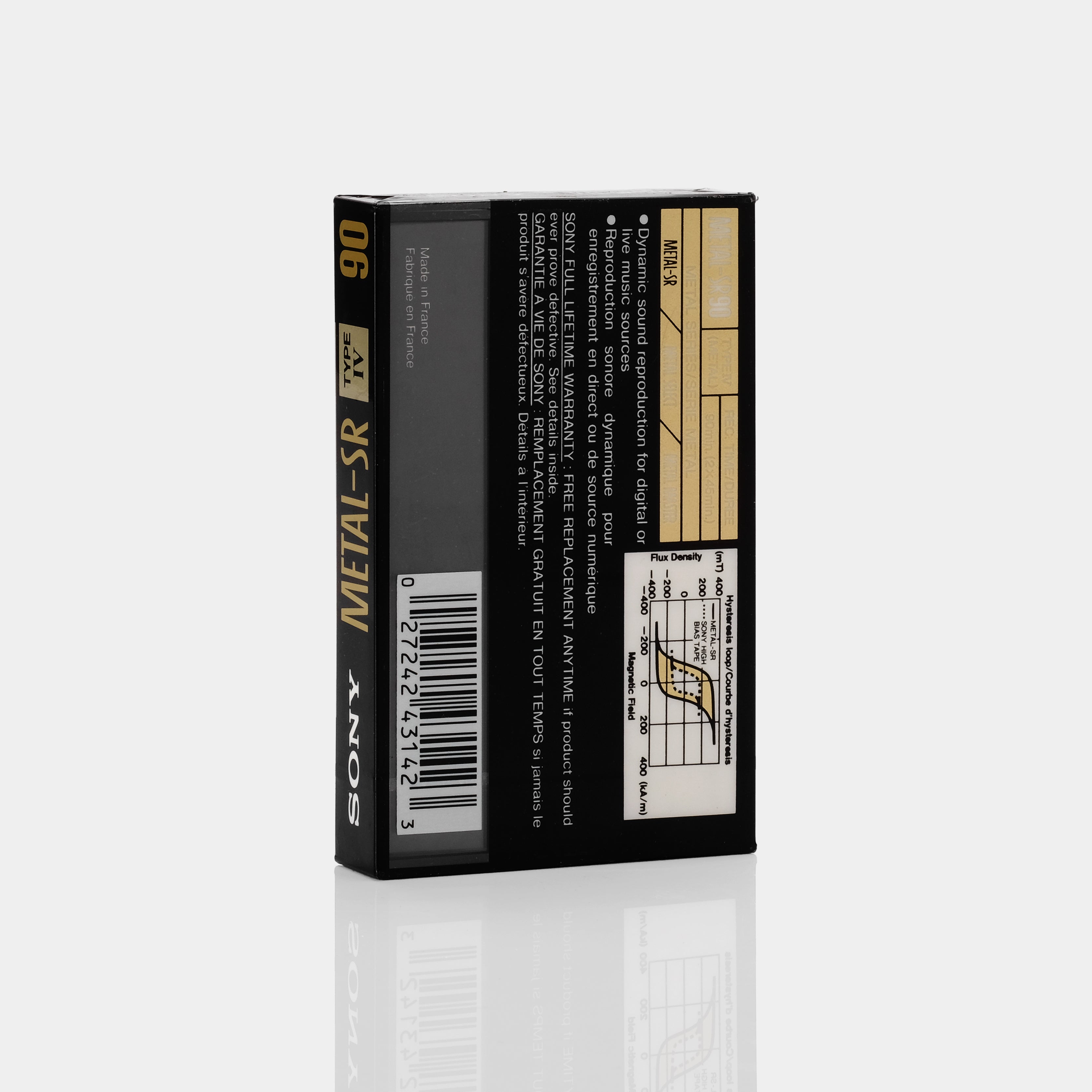 Sony Metal-SR Type IV 90 Min Blank Cassette Tape
