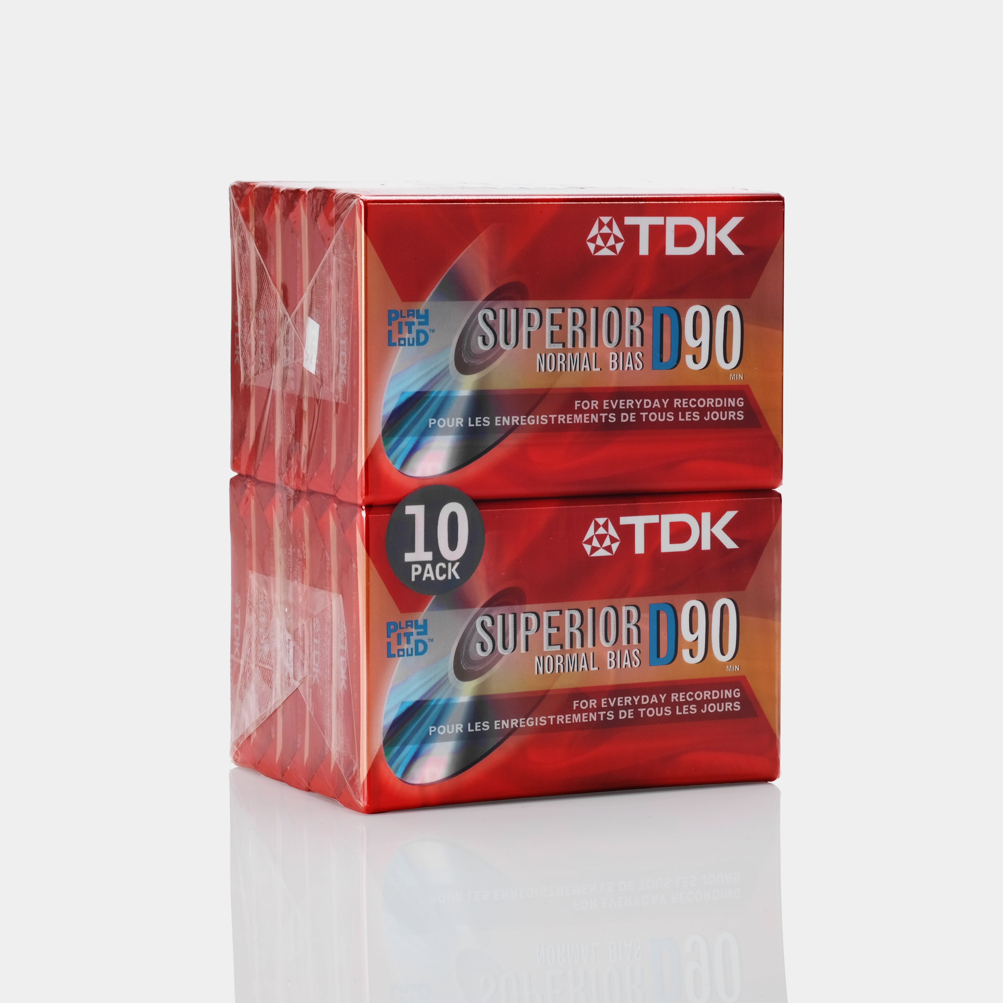 TDK Superior D90 Type I Blank Recordable Cassette Tapes (10 Pack)