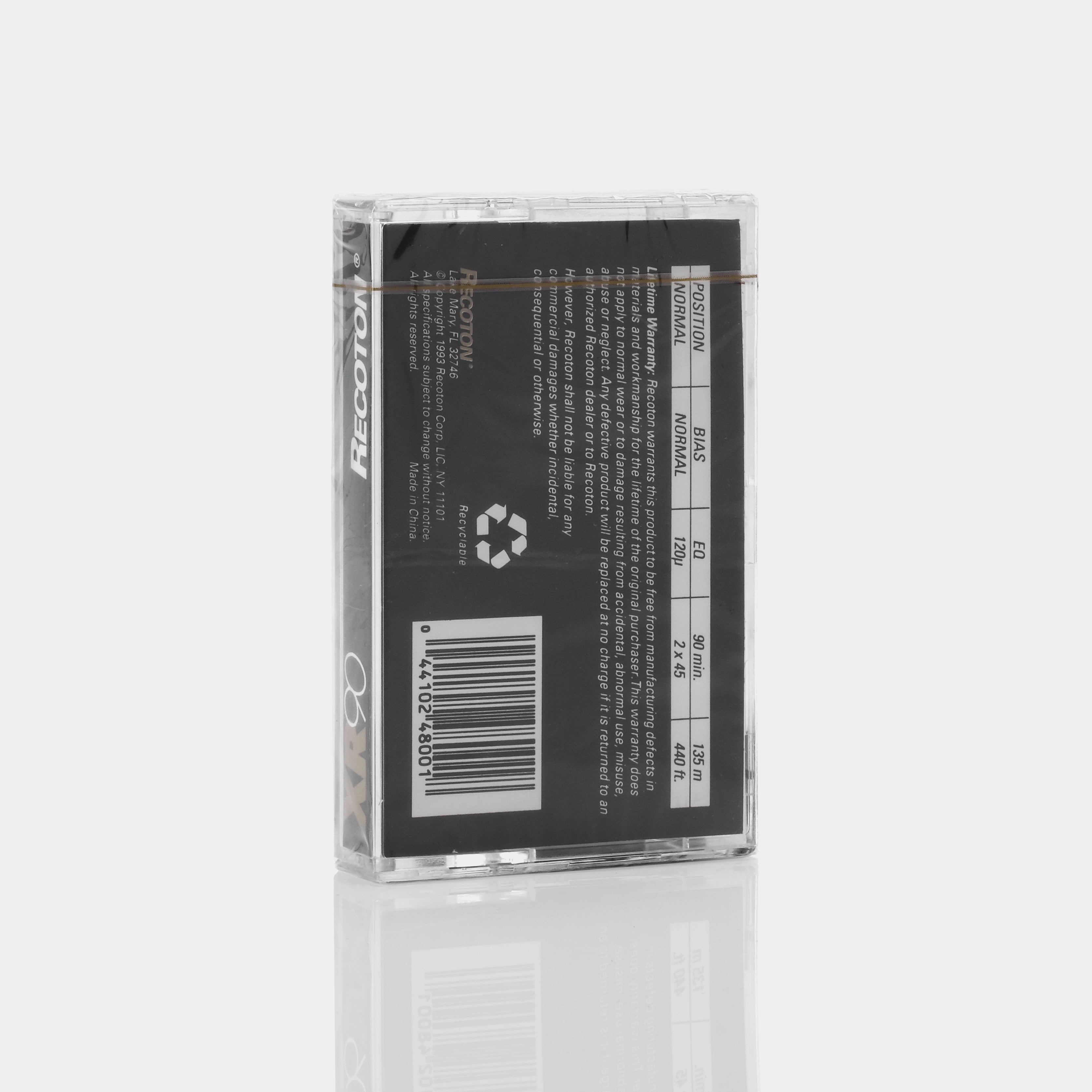 Recoton XR90 Gold Series Type I 90 Min Cassette Tape