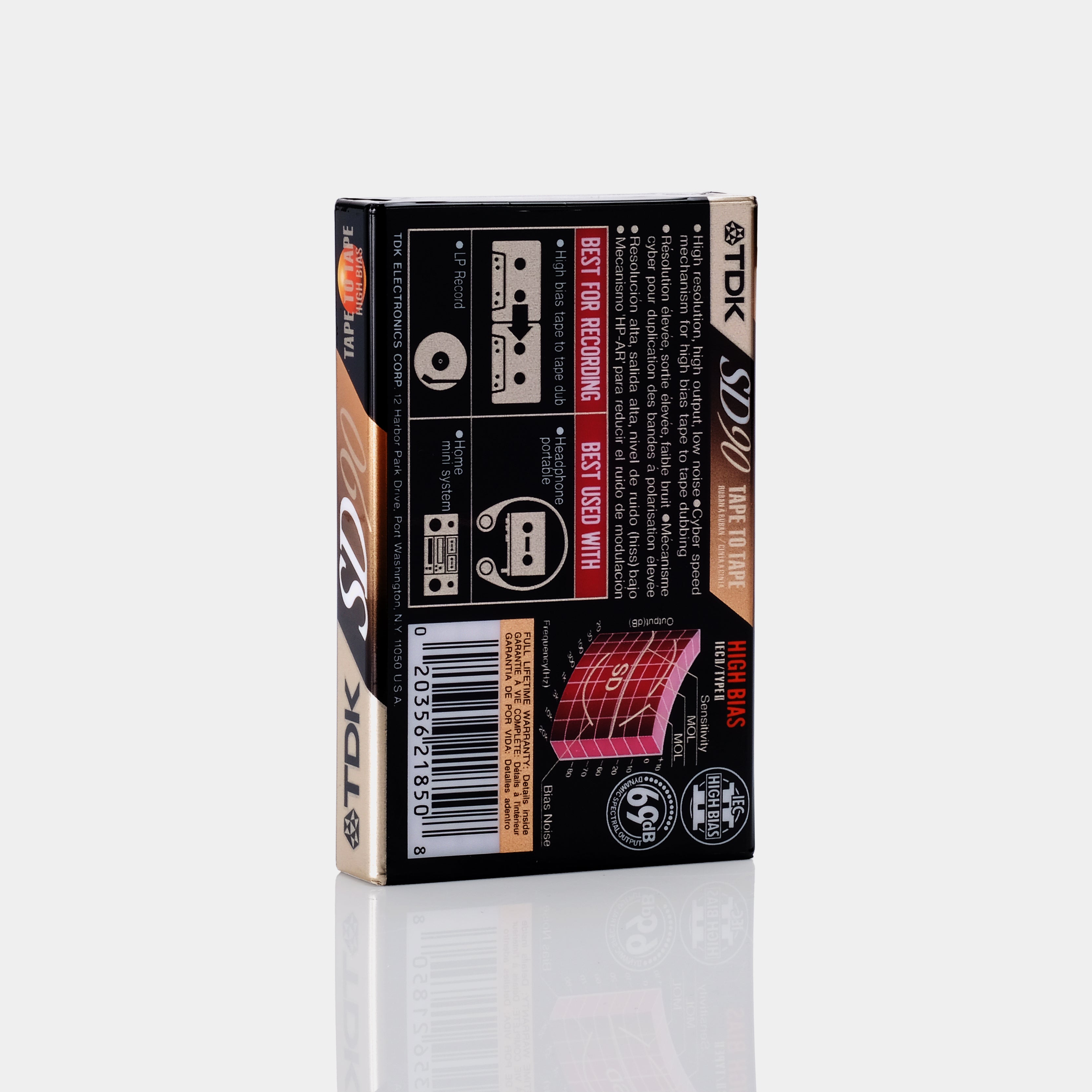 TDK SD90 Type II 90 Min Blank Cassette Tape