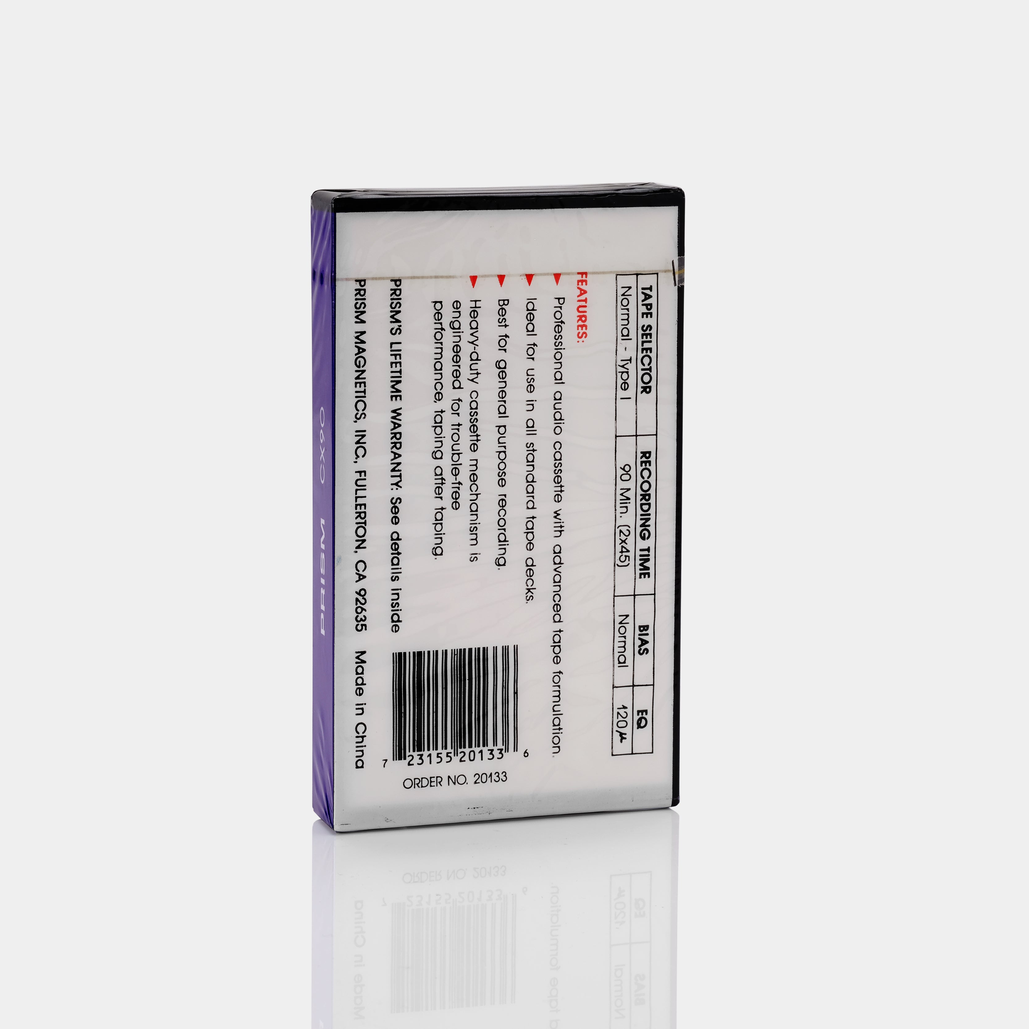 Prism CX-90 Type I 90 Min Blank Cassette Tape