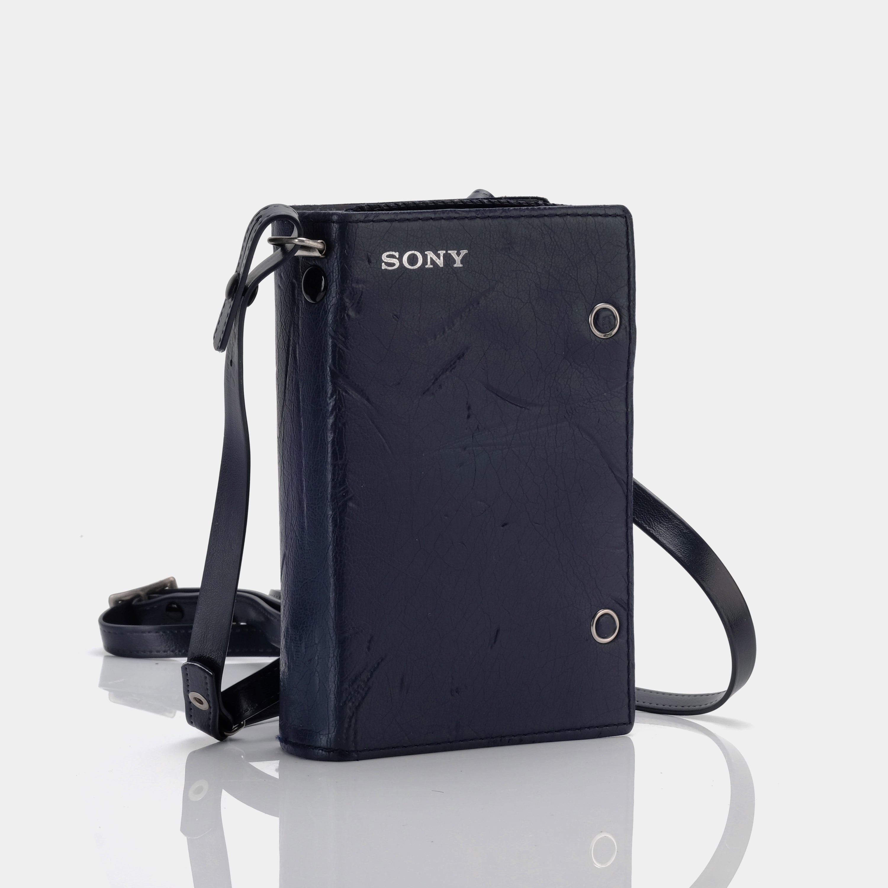 Sony TPS-L2 Blue Leather Portable Cassette Player Case with Strap