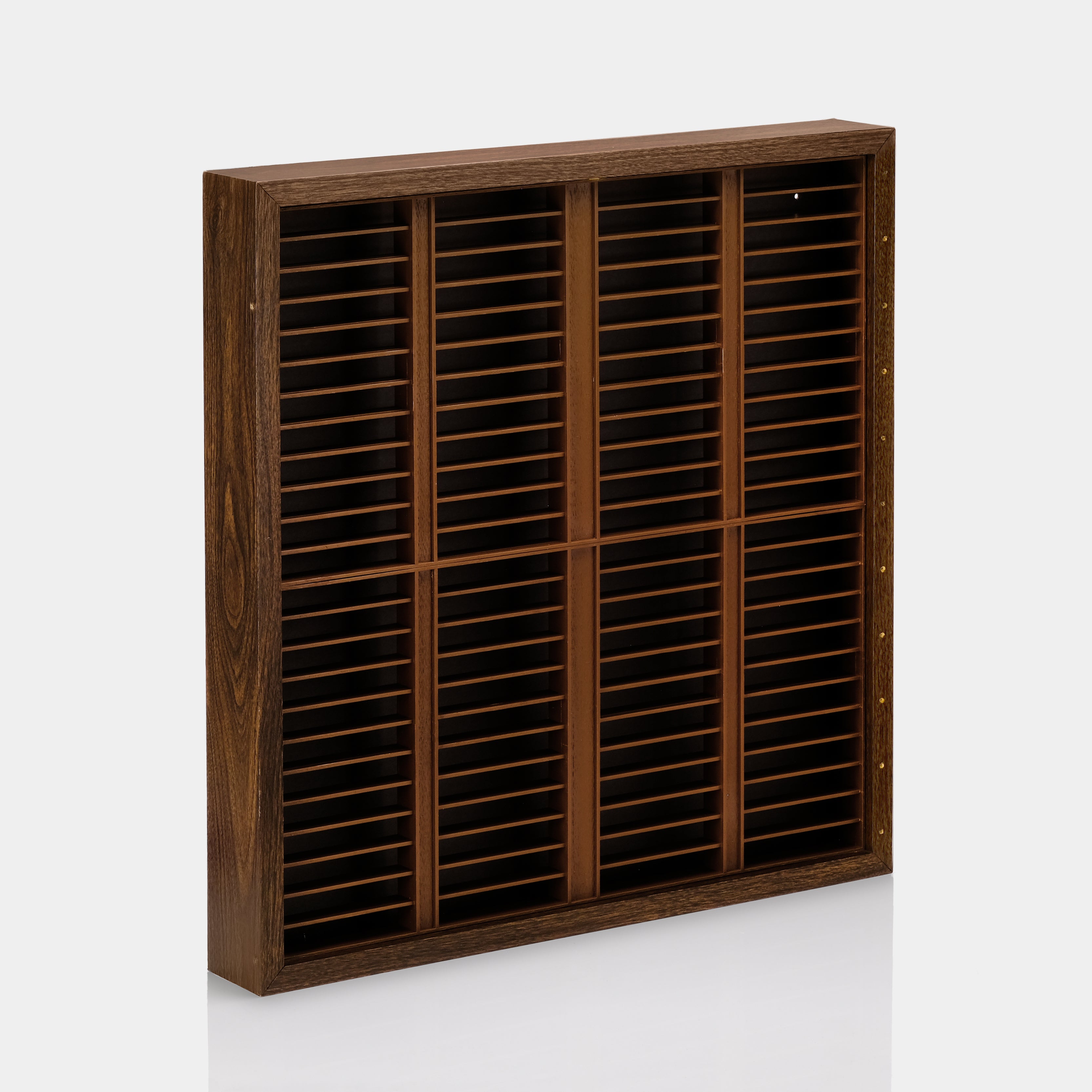 Wood Veneer Cassette Storage Shelf for 96 Cassettes