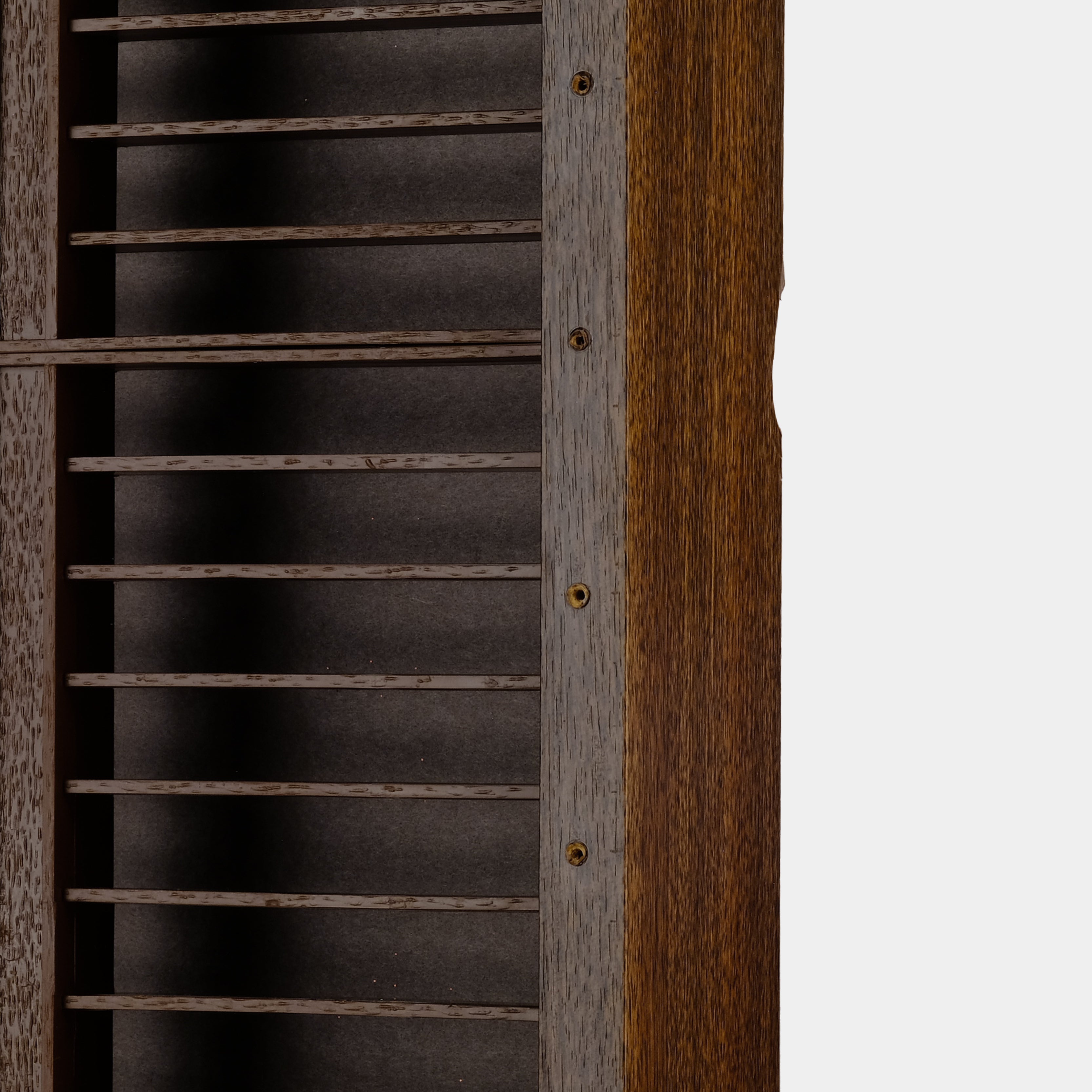 Wood Veneer Cassette Storage Shelf for 96 Cassettes