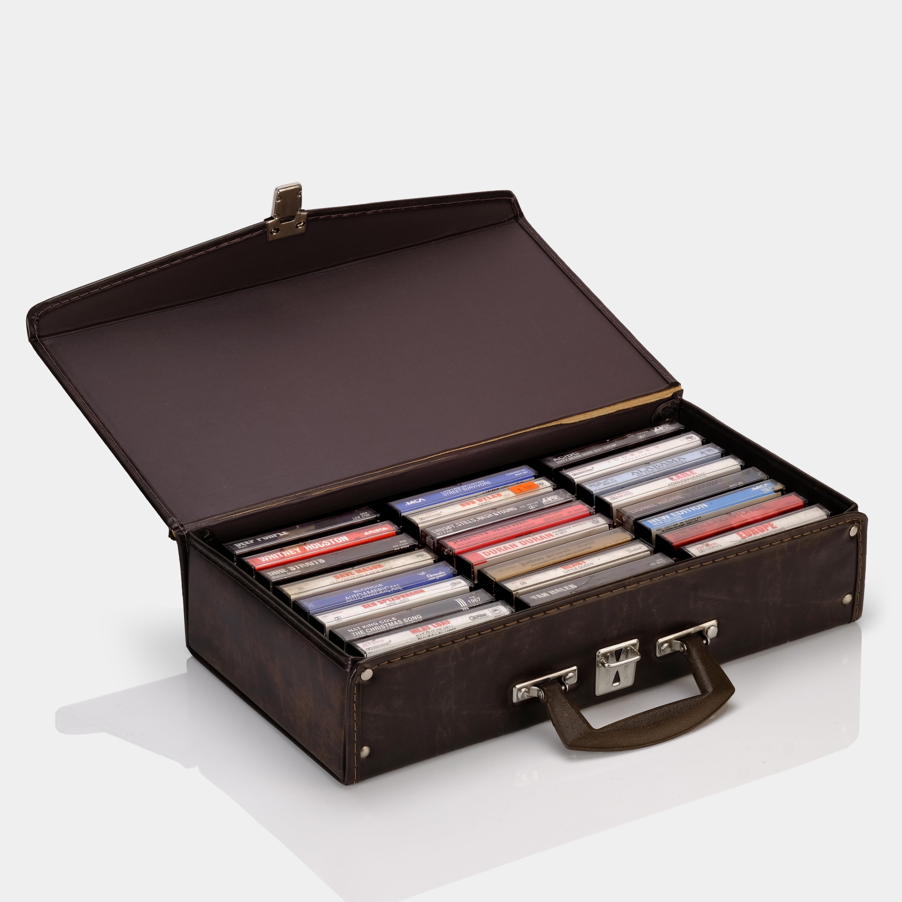 Vinyl Cassette Storage Briefcase for 24 Cassettes