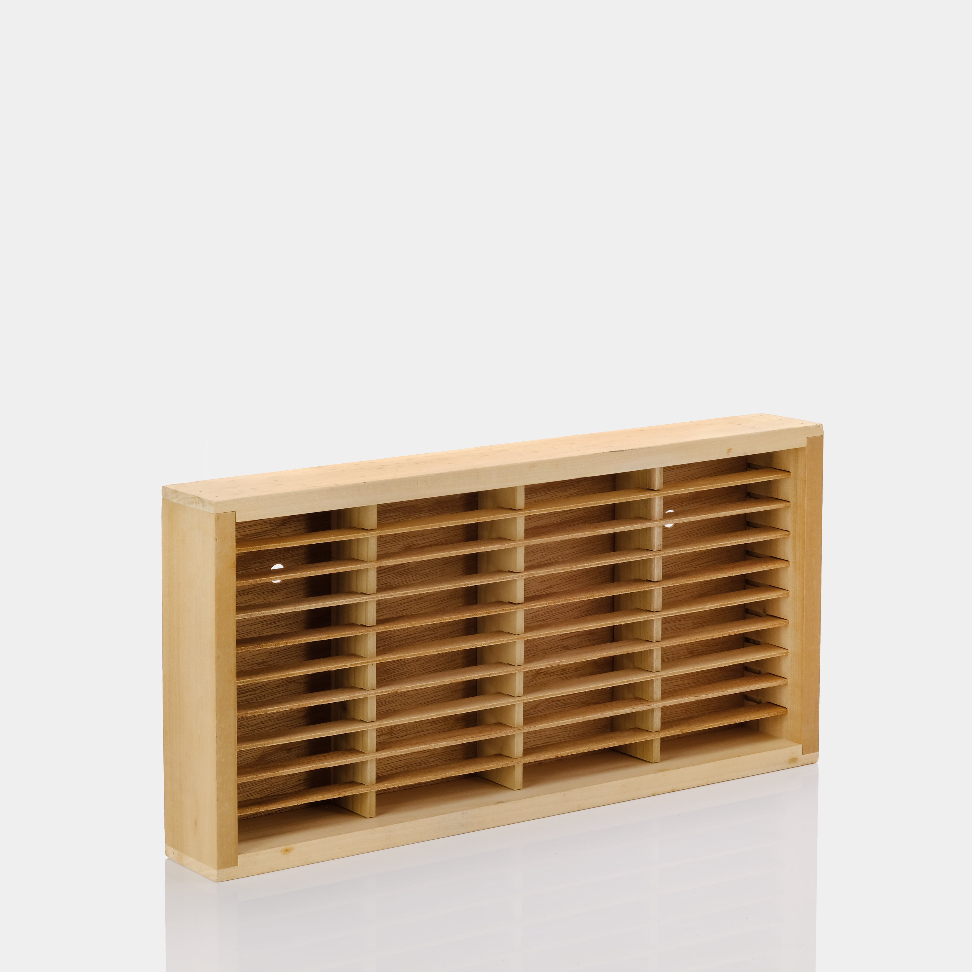 Wood Cassette Storage Shelf for 40 Cassettes