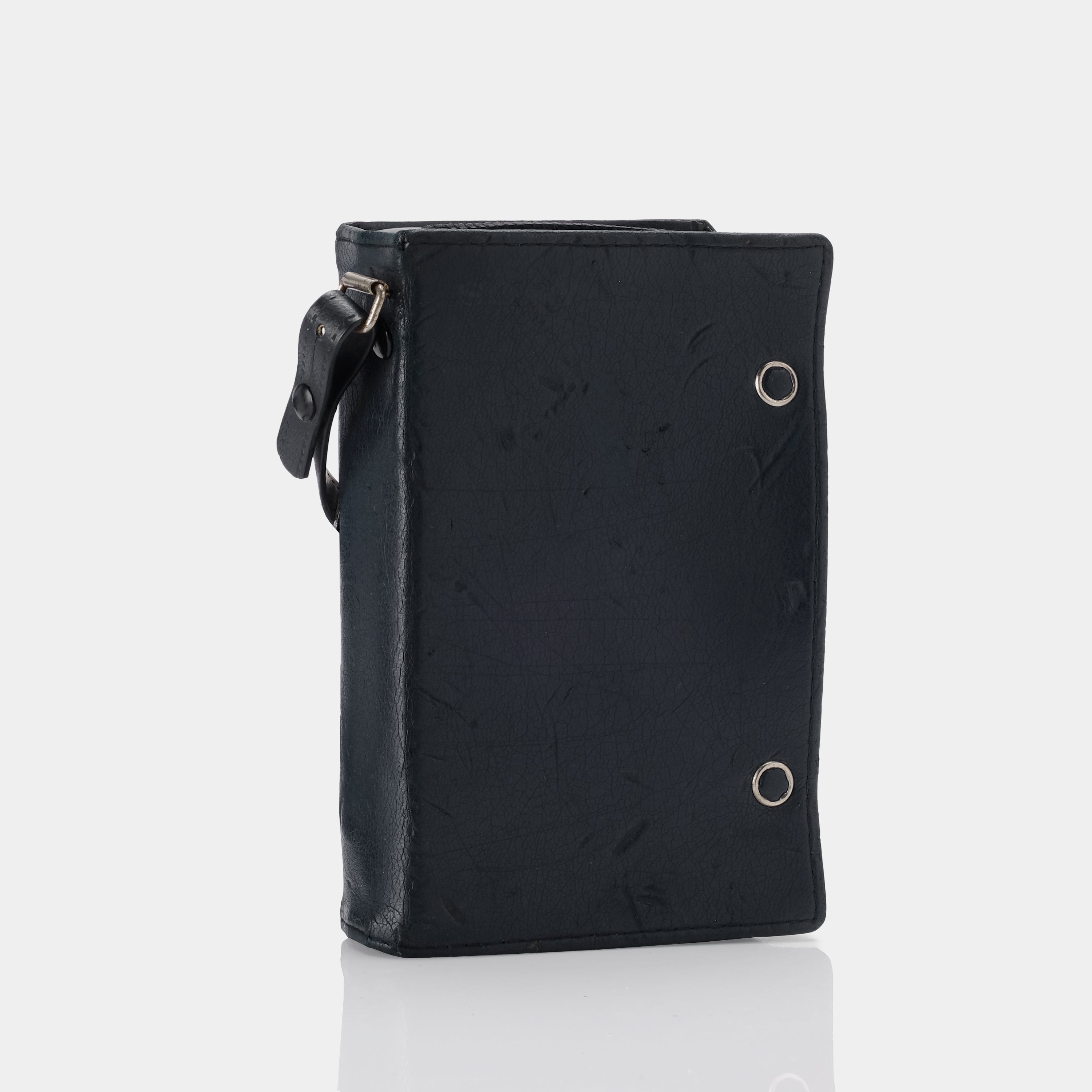 TPS-L2 Blue Leather Portable Cassette Player Case with Strap