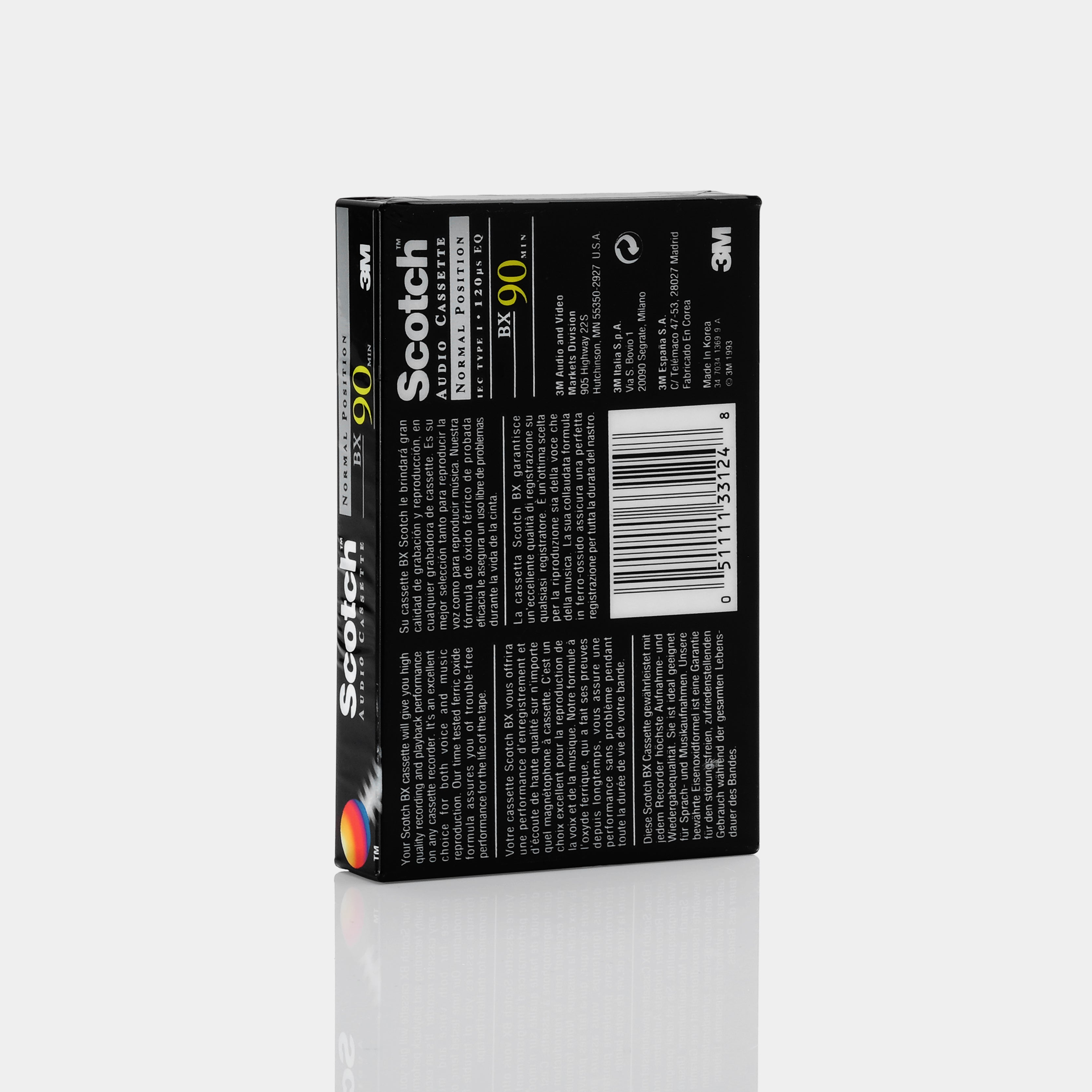 Scotch BX 90 Type I 90 Minute Blank Cassette Tape