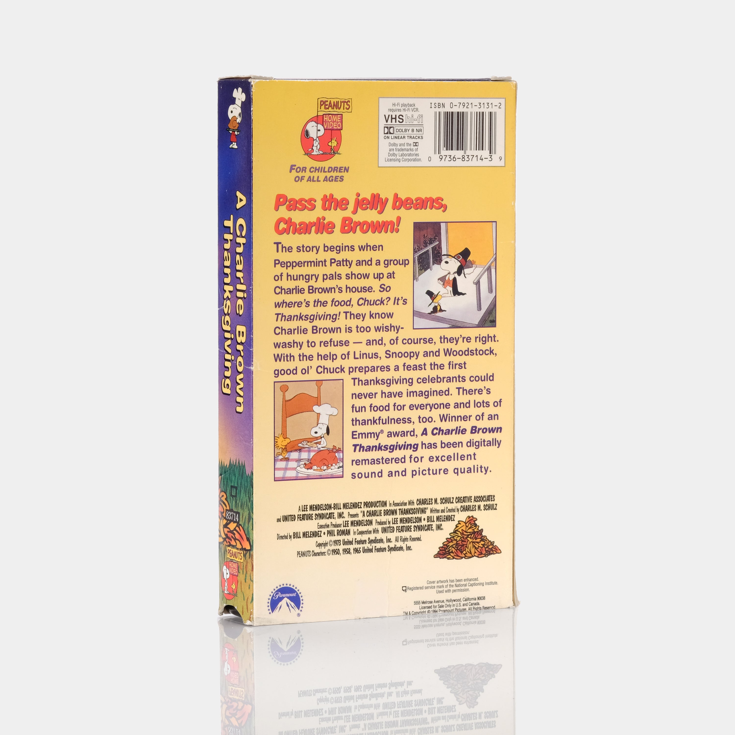 A Charlie Brown Thanksgiving VHS Tape