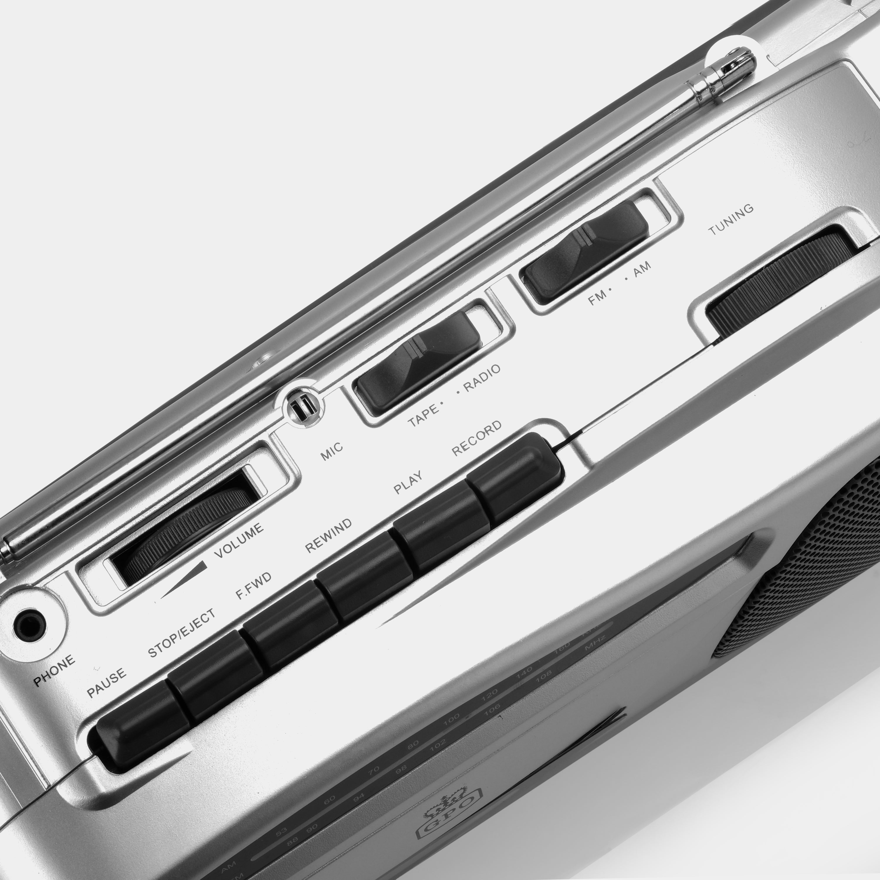 GPO Retro GPO 9401 Portable AM/FM Radio Cassette Recorder Player