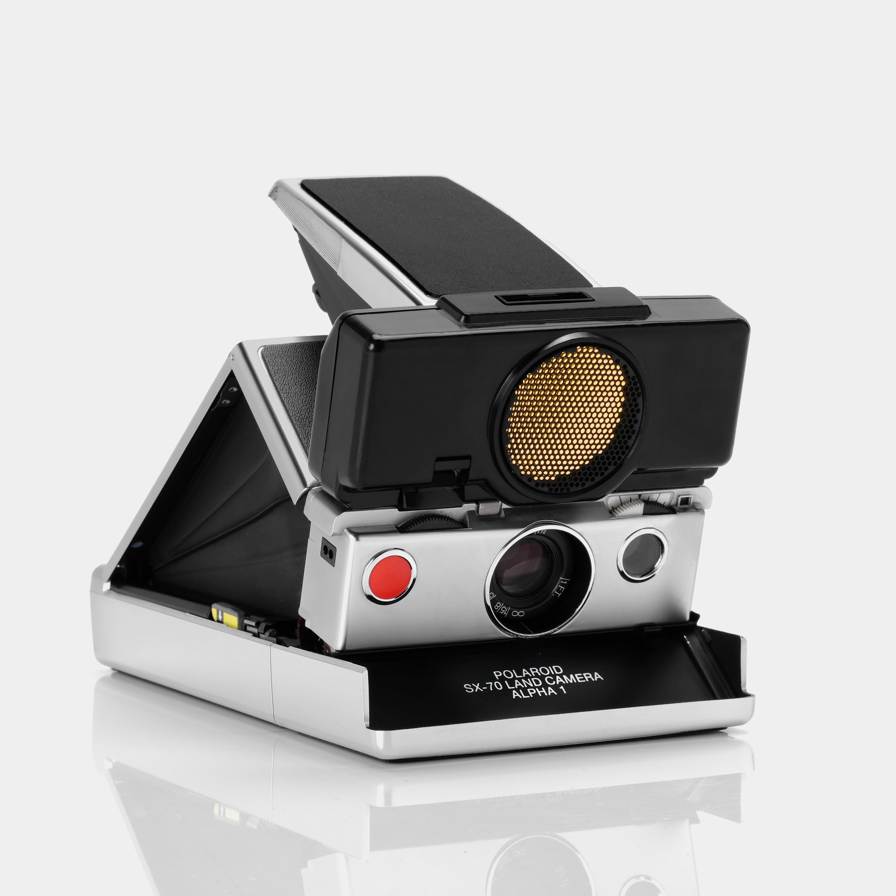 Polaroid SX-70 Alpha Prototype Sonar Chrome Folding Instant Film Camera