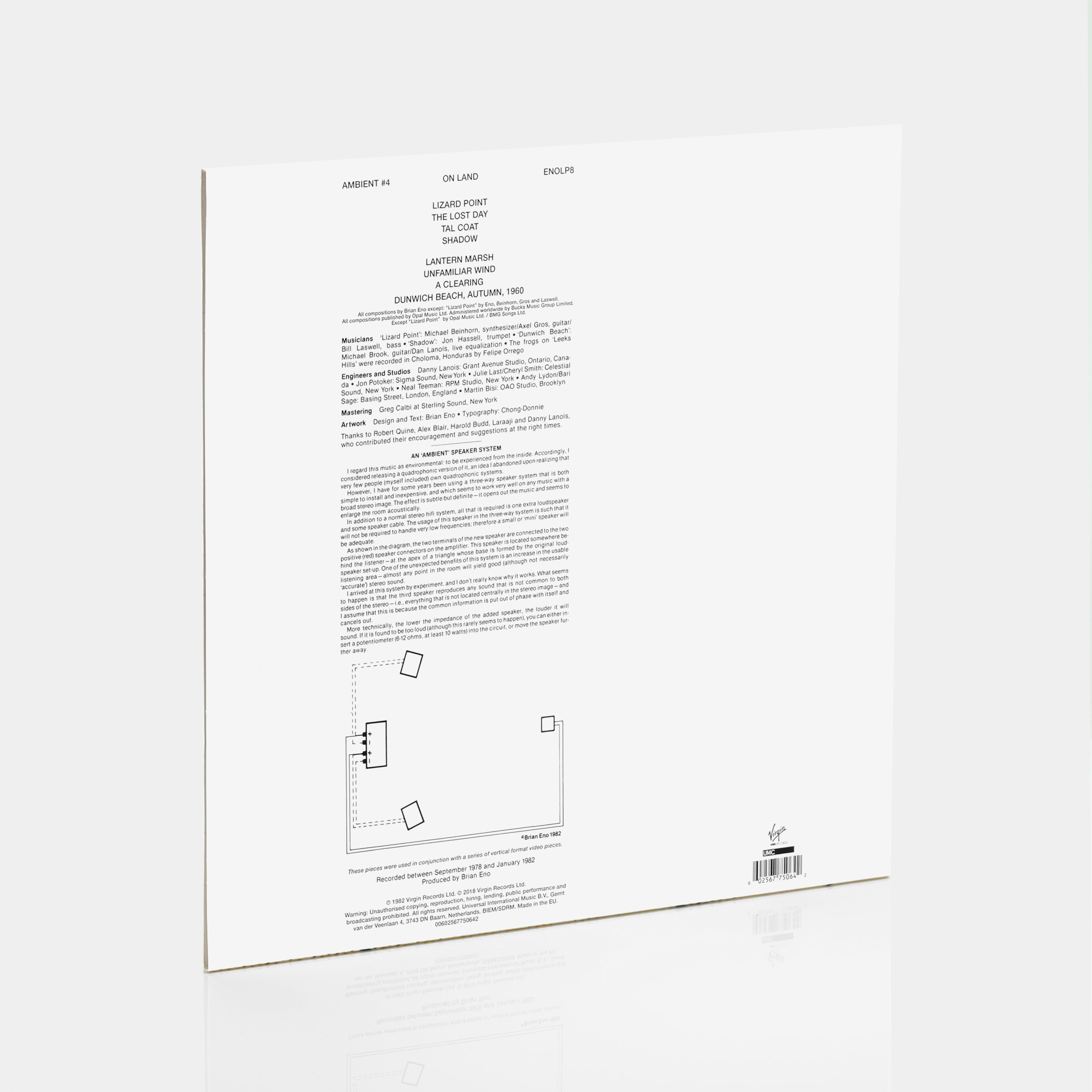 Brian Eno - Ambient 4: On Land LP Vinyl Record