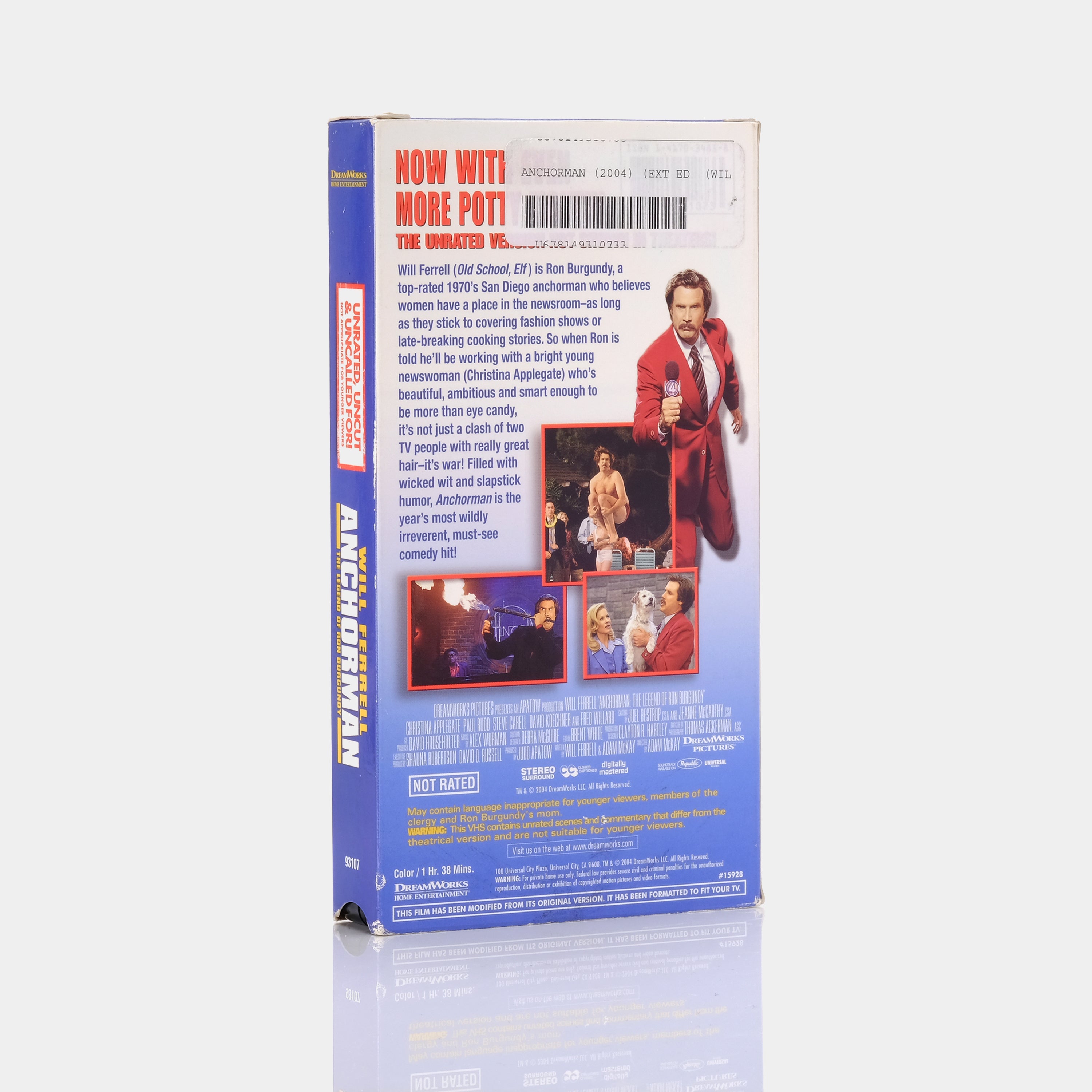 Anchorman: The Legend of Ron Burgundy (Unrated, Uncut and Uncalled For) VHS Tape