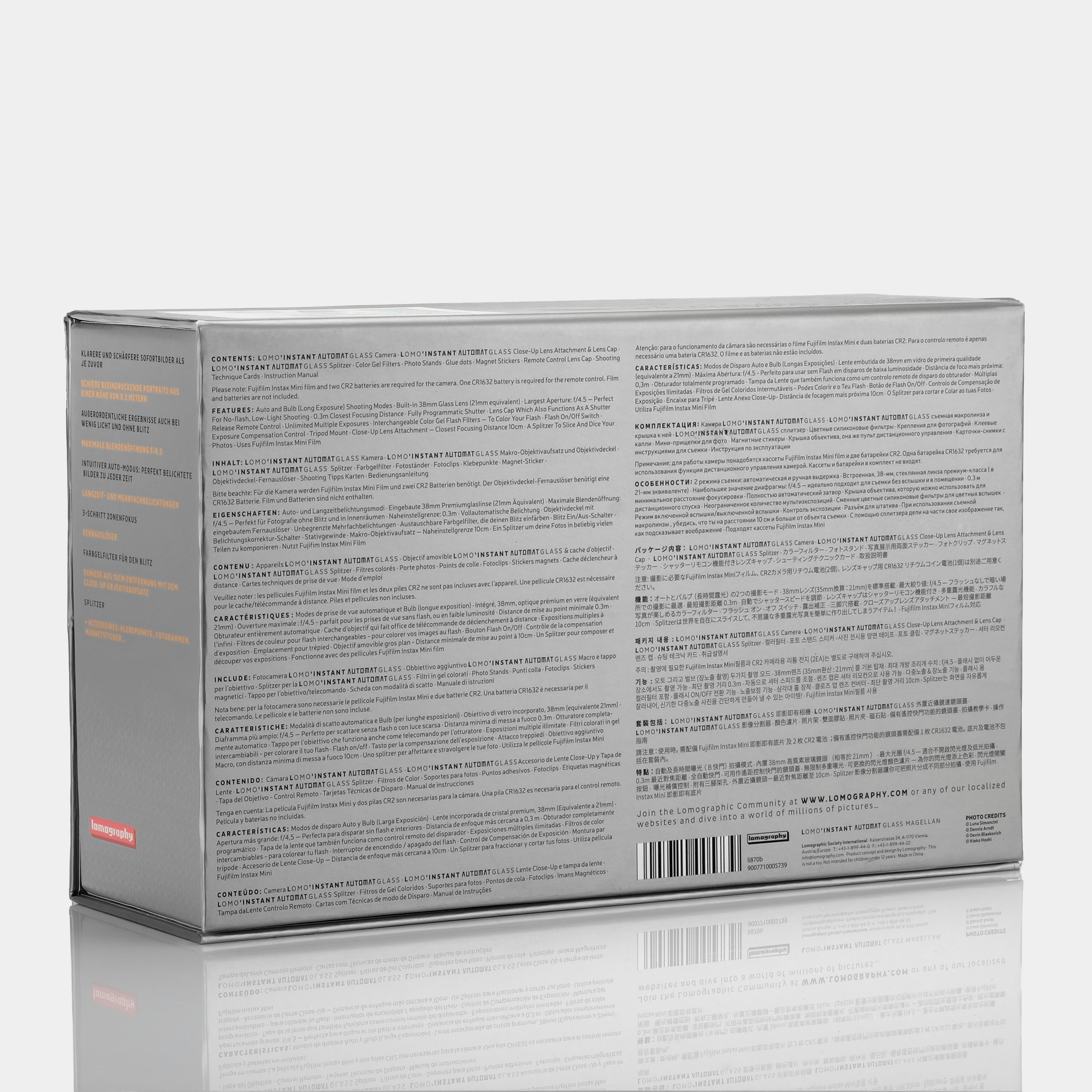 Lomography Lomo'Instant Automat Glass (Magellan Edition) Instax Mini Black Instant Film Camera