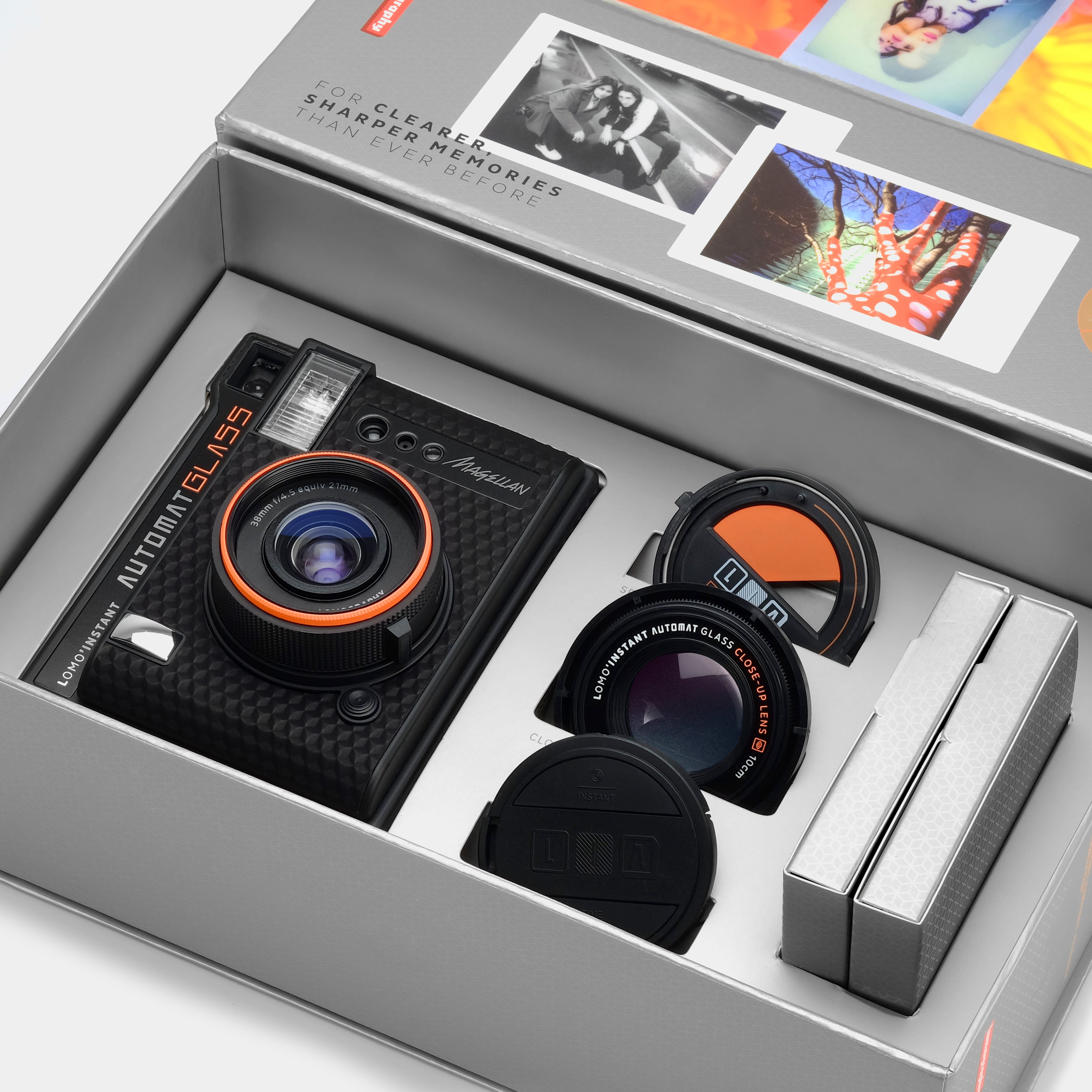 Lomography Lomo'Instant Automat Glass (Magellan Edition) Instax Mini Black Instant Film Camera
